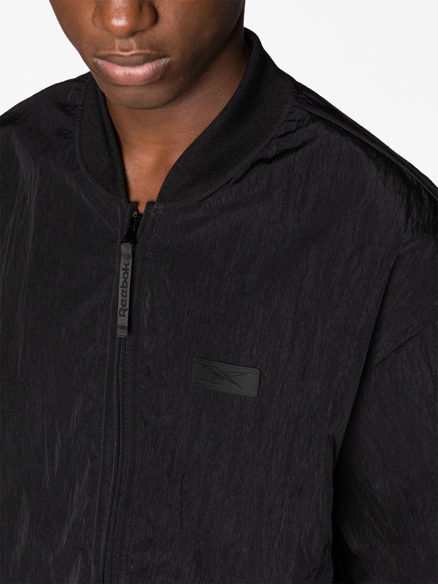 stripe-detail bomber track jacket