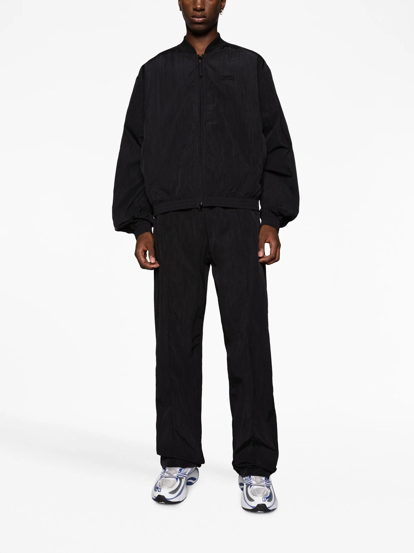 stripe-detail bomber track jacket