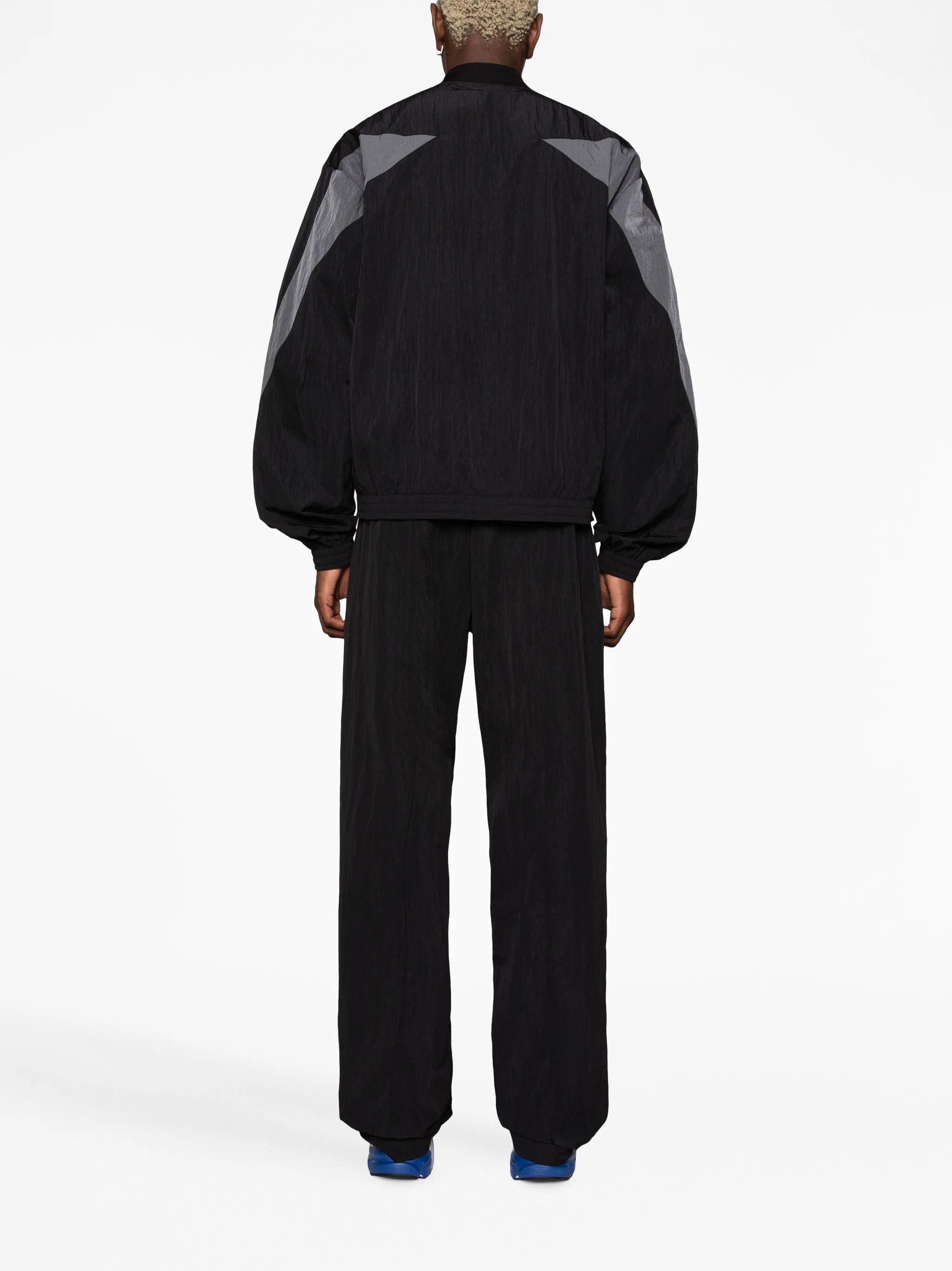 stripe-detail bomber track jacket