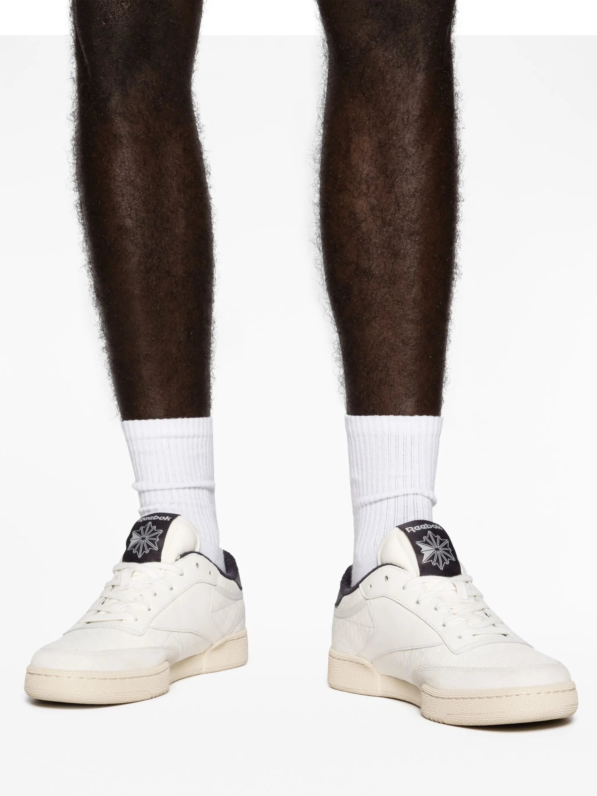 Club C embossed leather sneakers