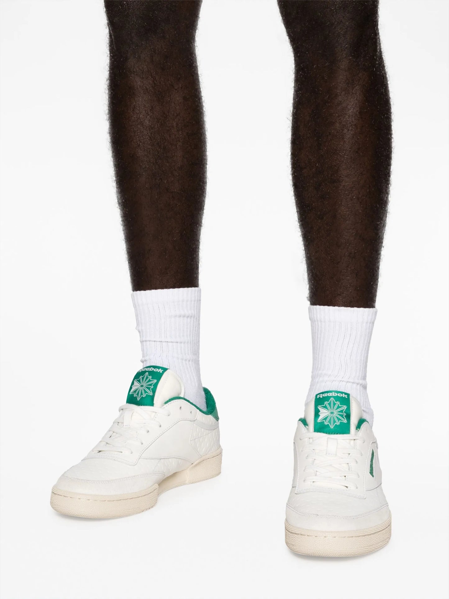 Club C embossed leather sneakers
