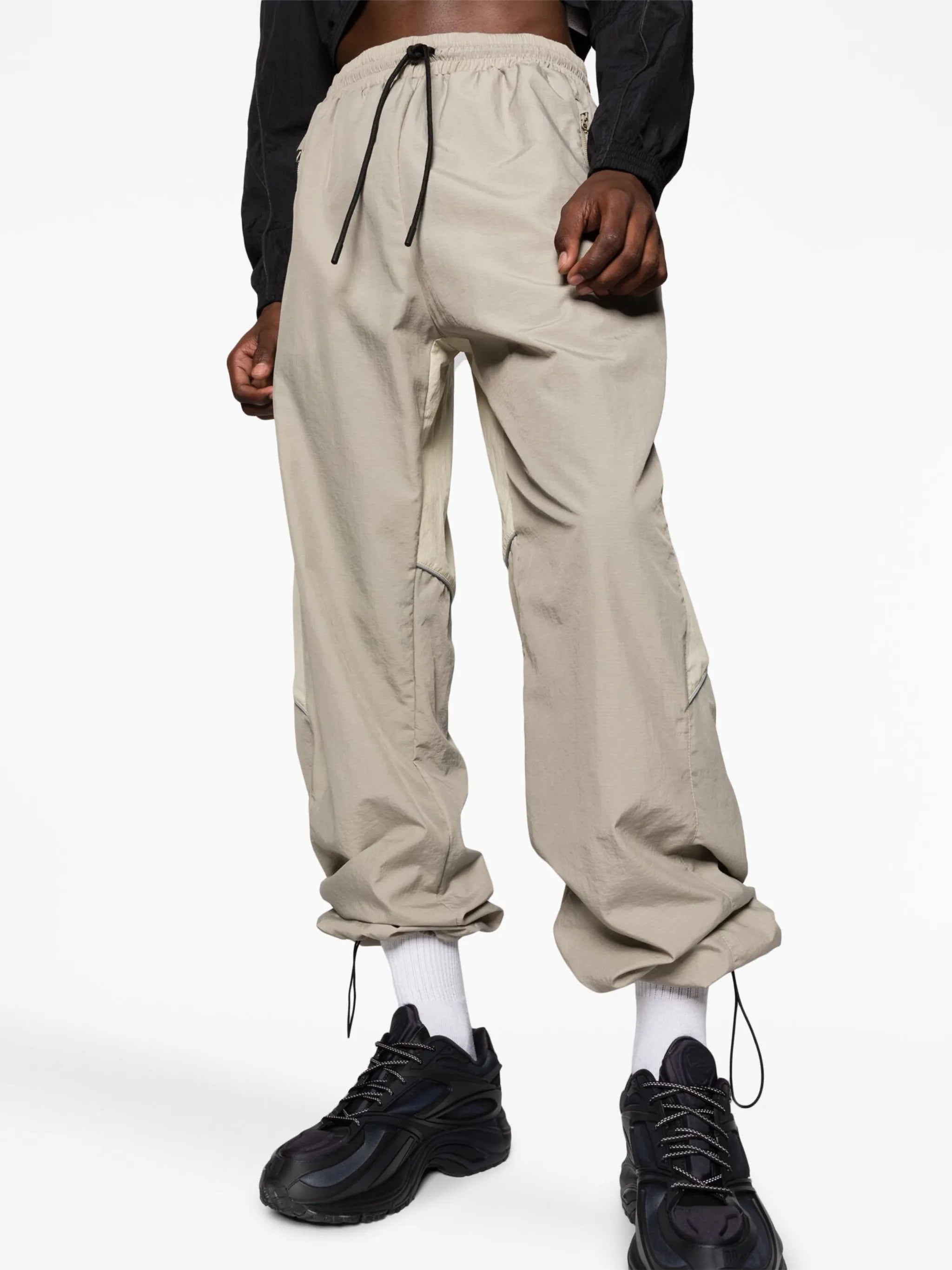 Vector Blocked panelled drawstring track pants