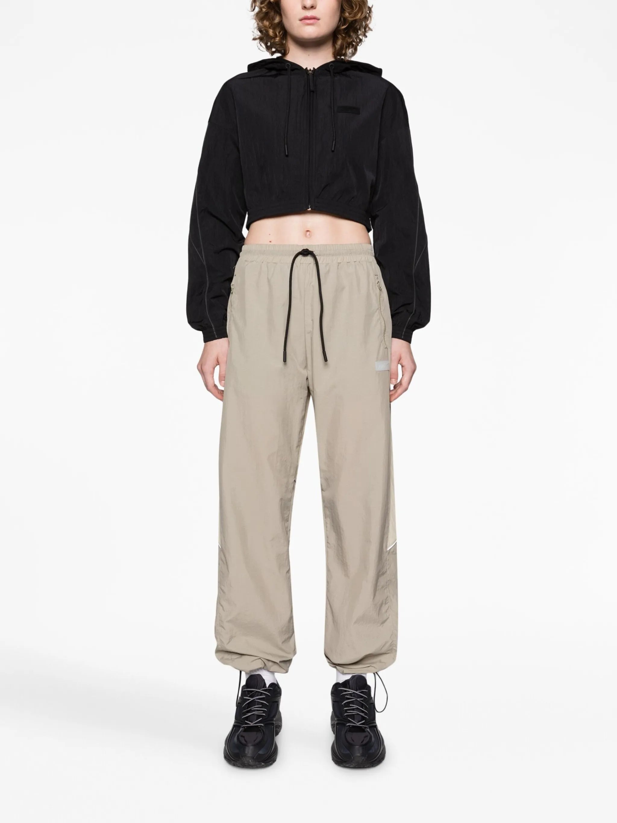 Vector Blocked panelled drawstring track pants