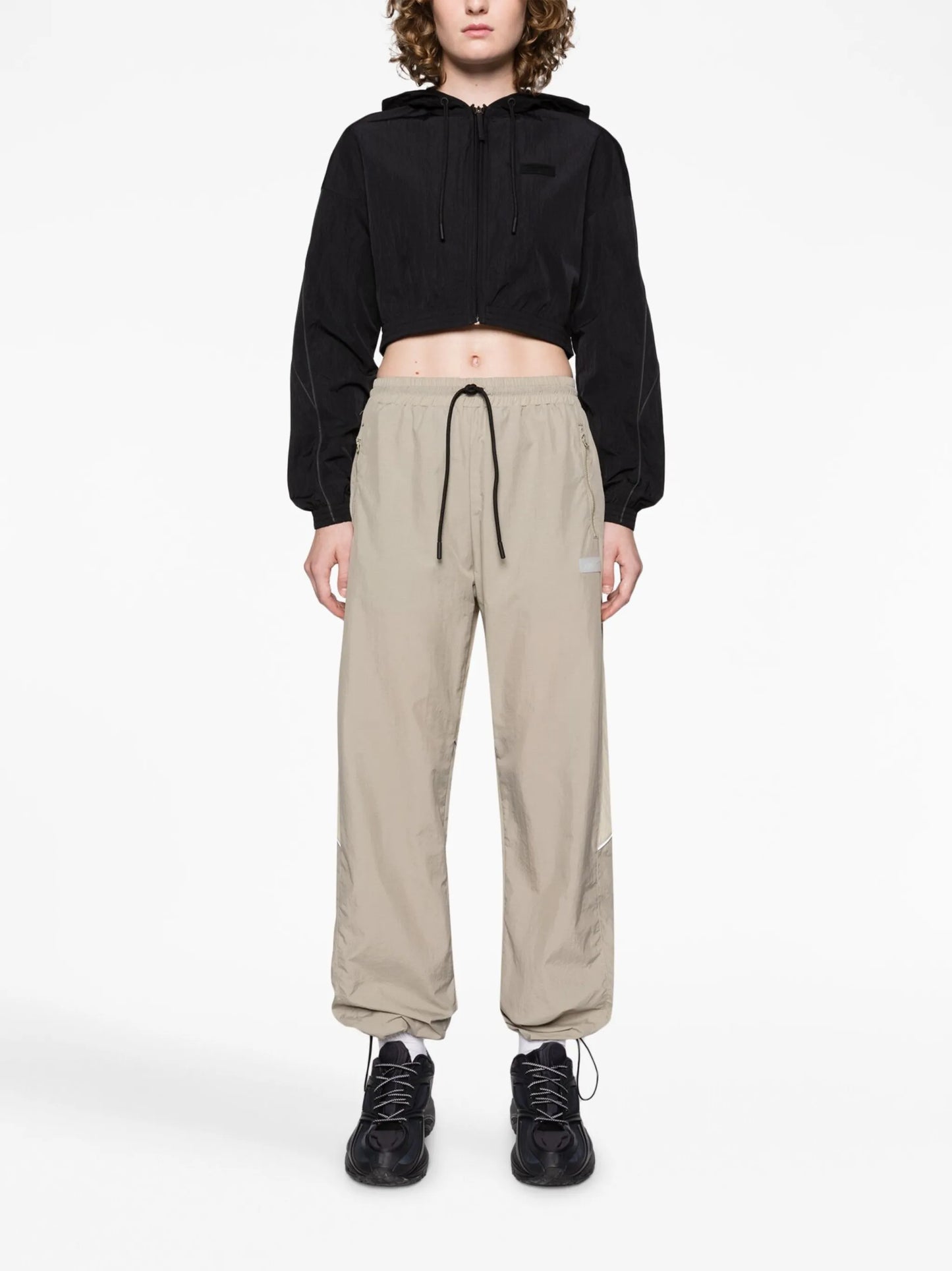 Vector Blocked panelled drawstring track pants