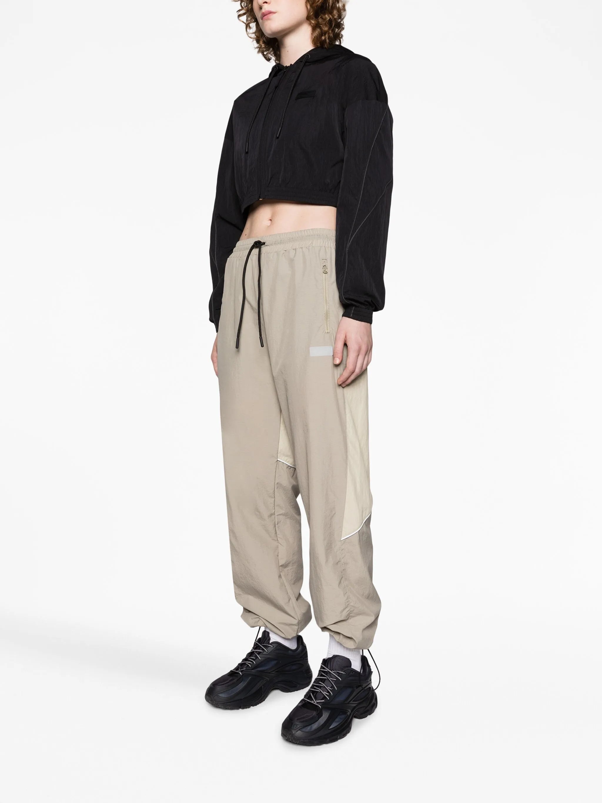 Vector Blocked panelled drawstring track pants