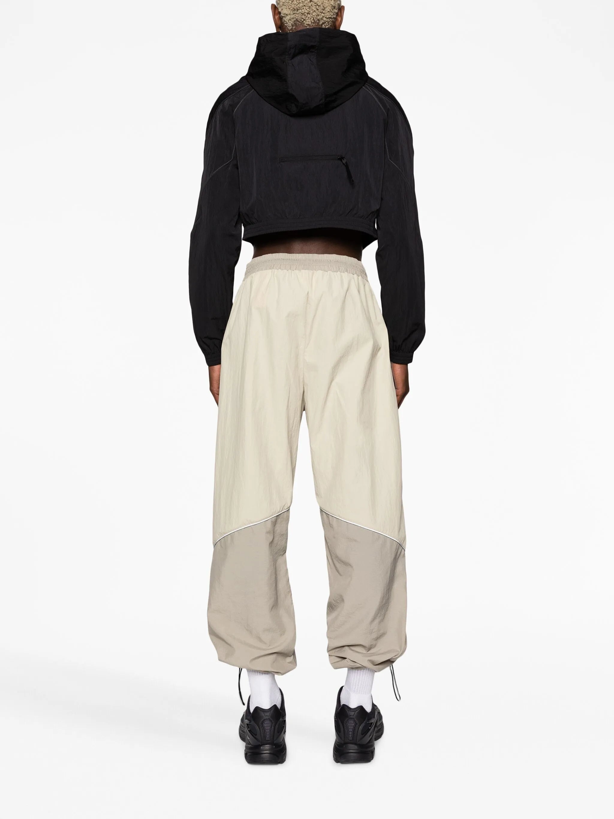 Vector Blocked panelled drawstring track pants