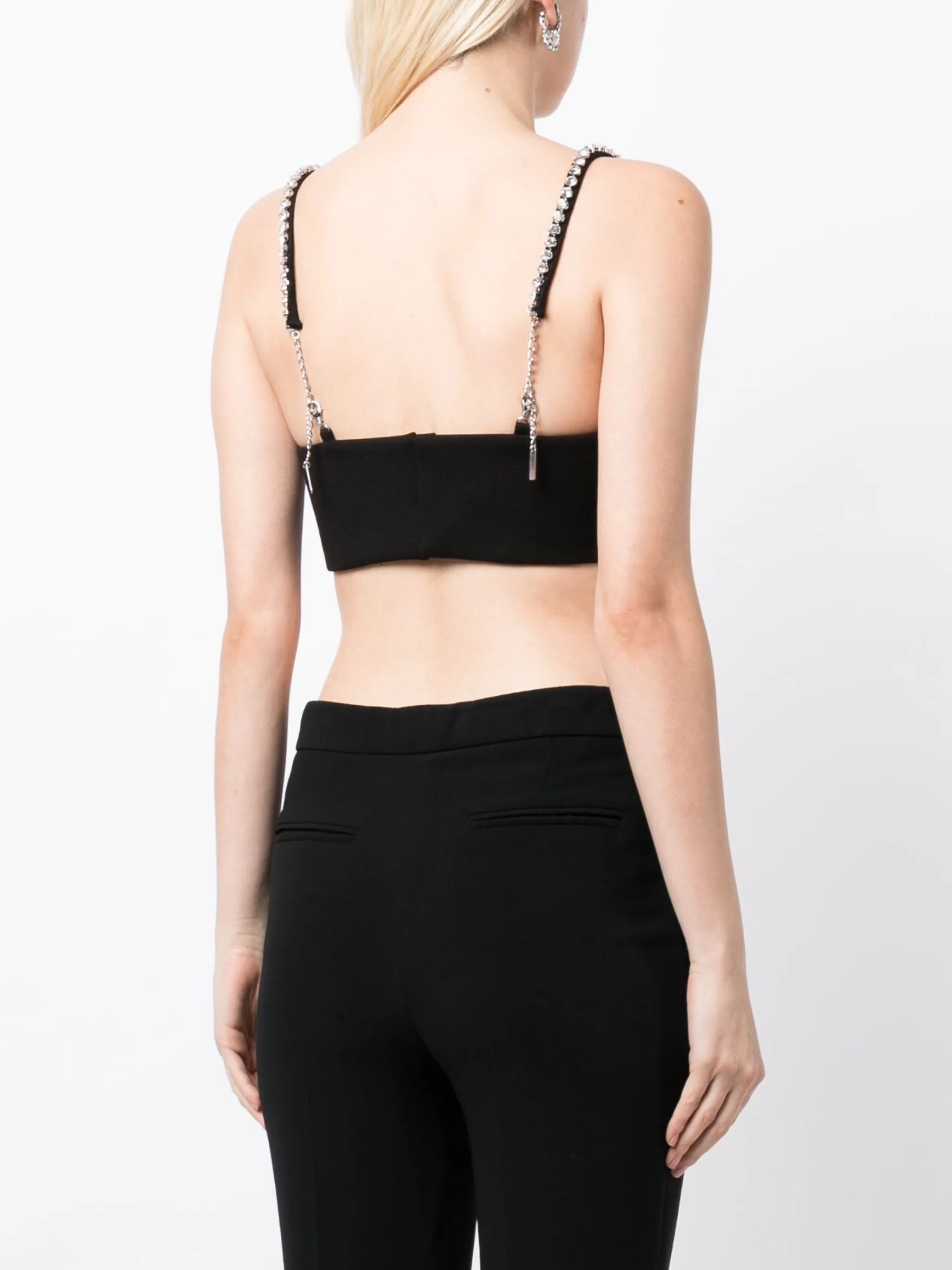 heart-motif crystal-embellished top