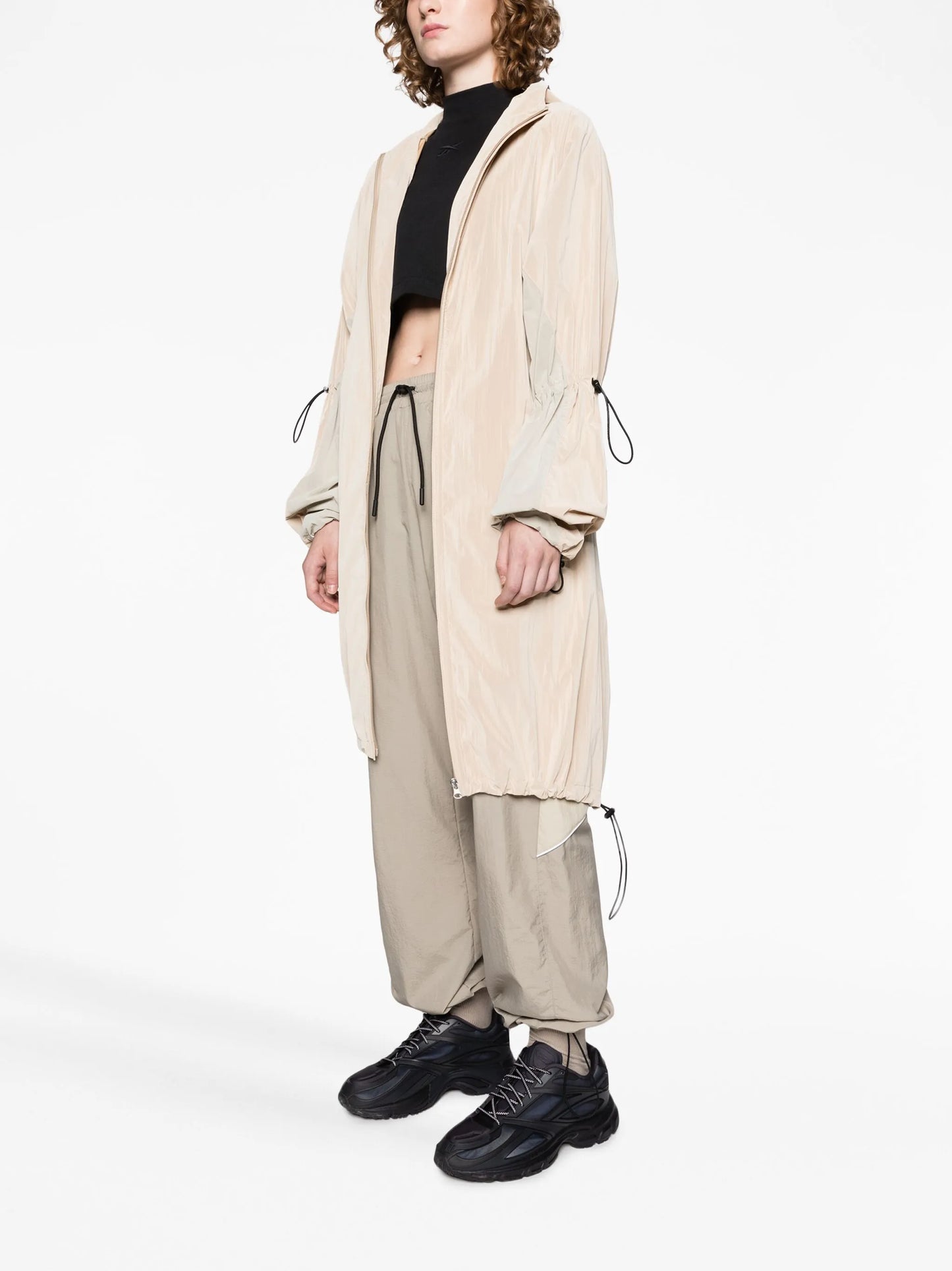 drawstring hooded parka