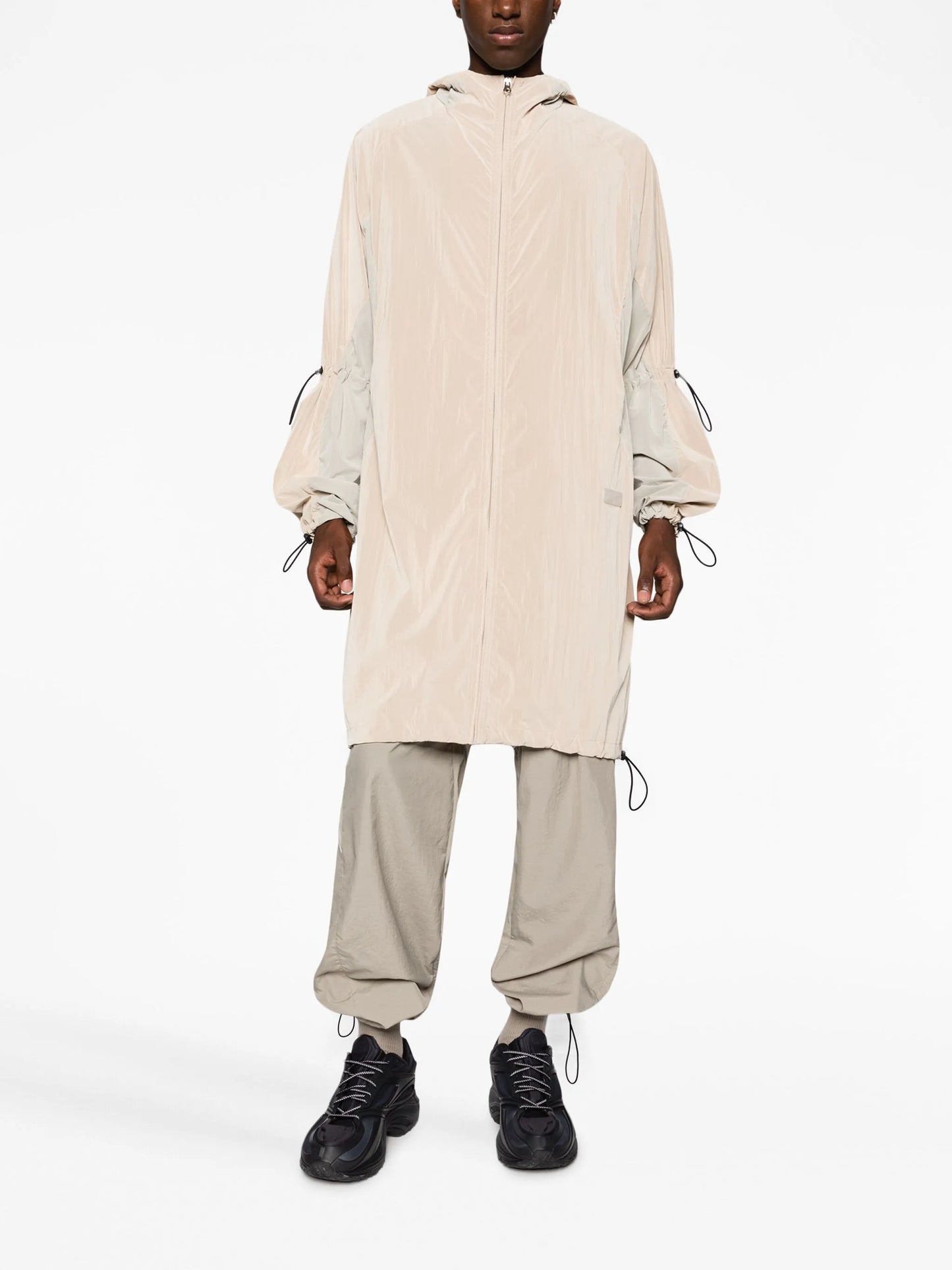 drawstring hooded parka
