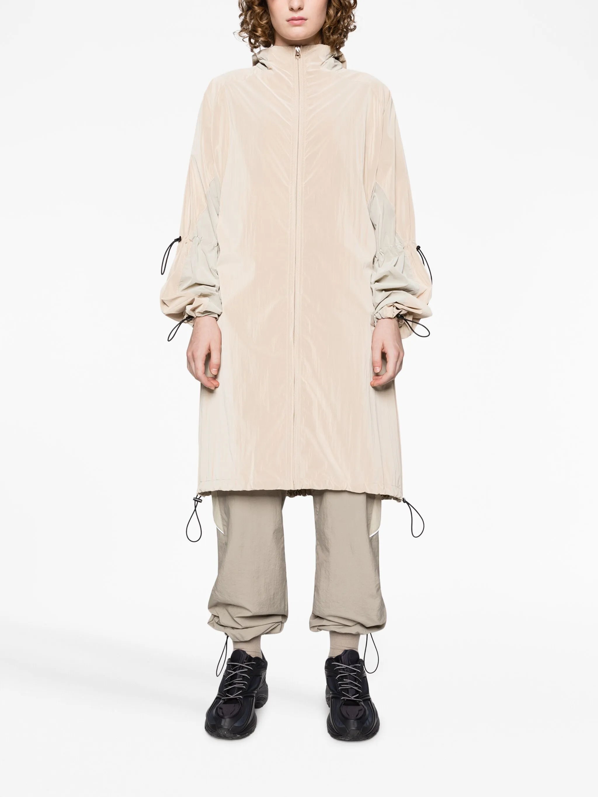 drawstring hooded parka
