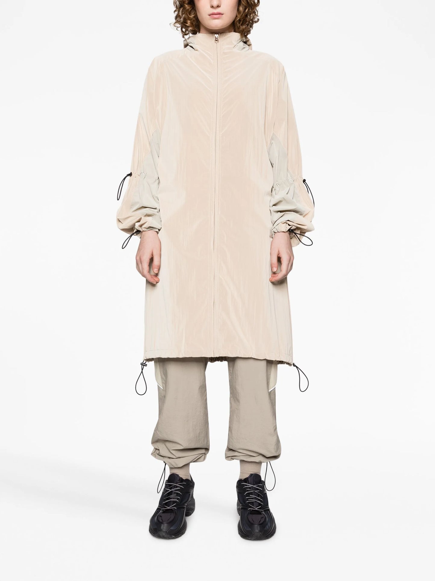 drawstring hooded parka