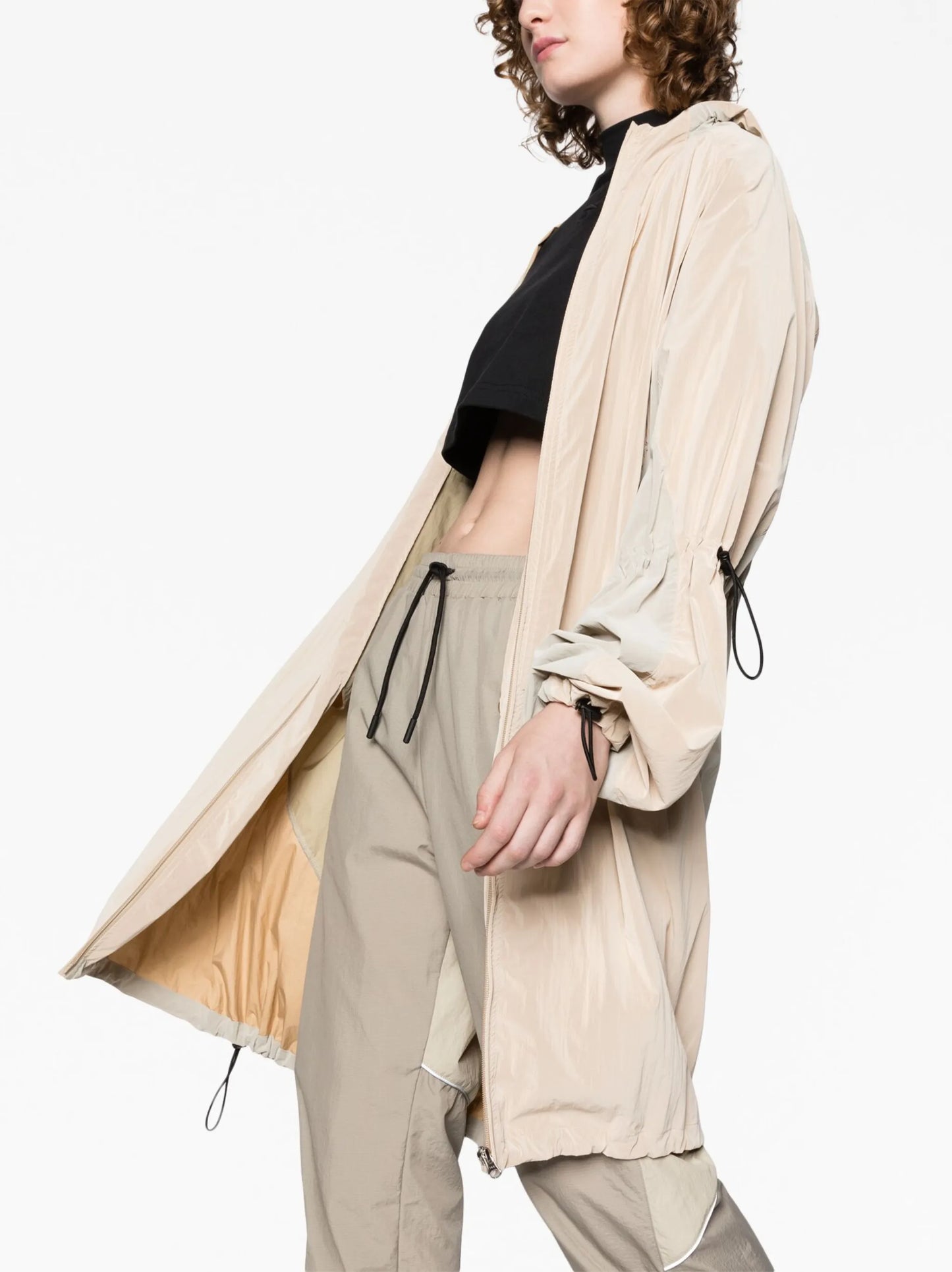 drawstring hooded parka