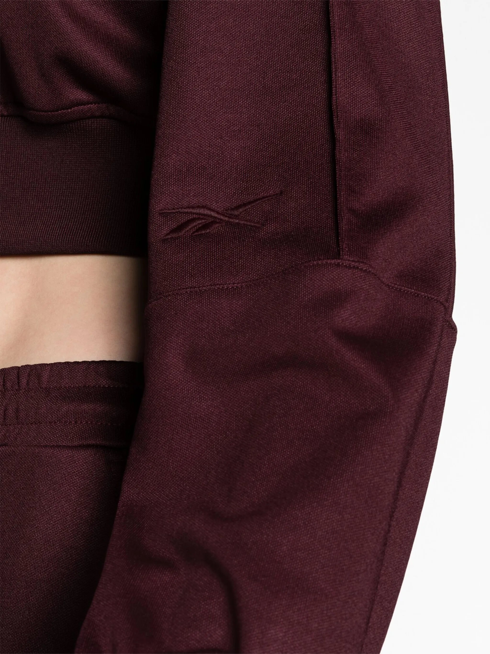 logo-embroidered cropped track jacket