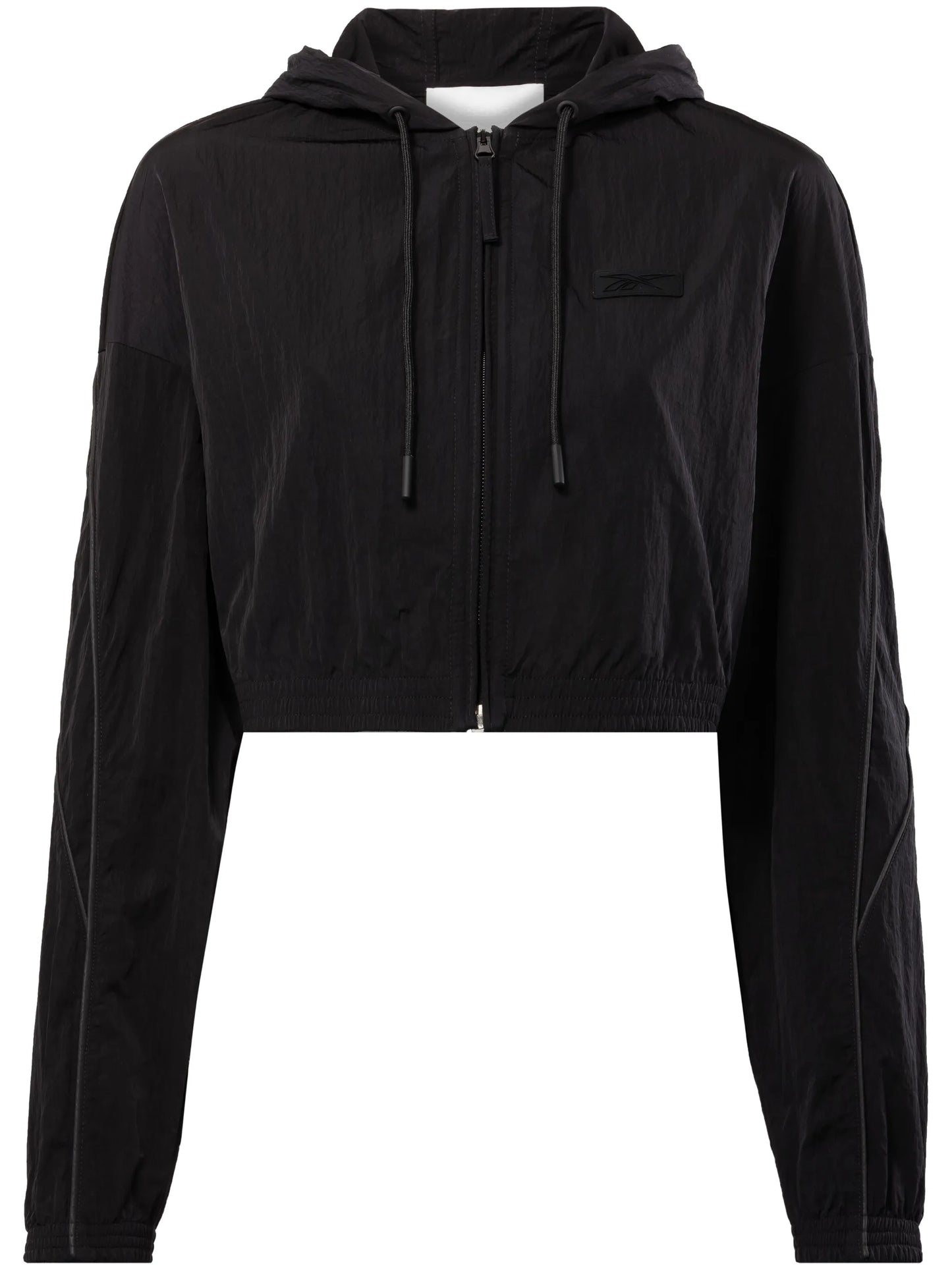 hooded cropped track jacket