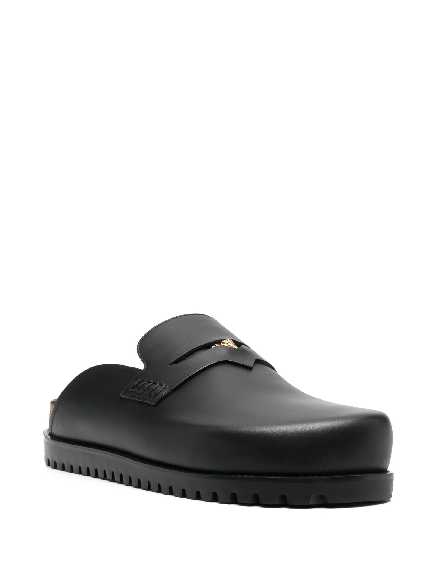 Medusa leather cork-sole mules