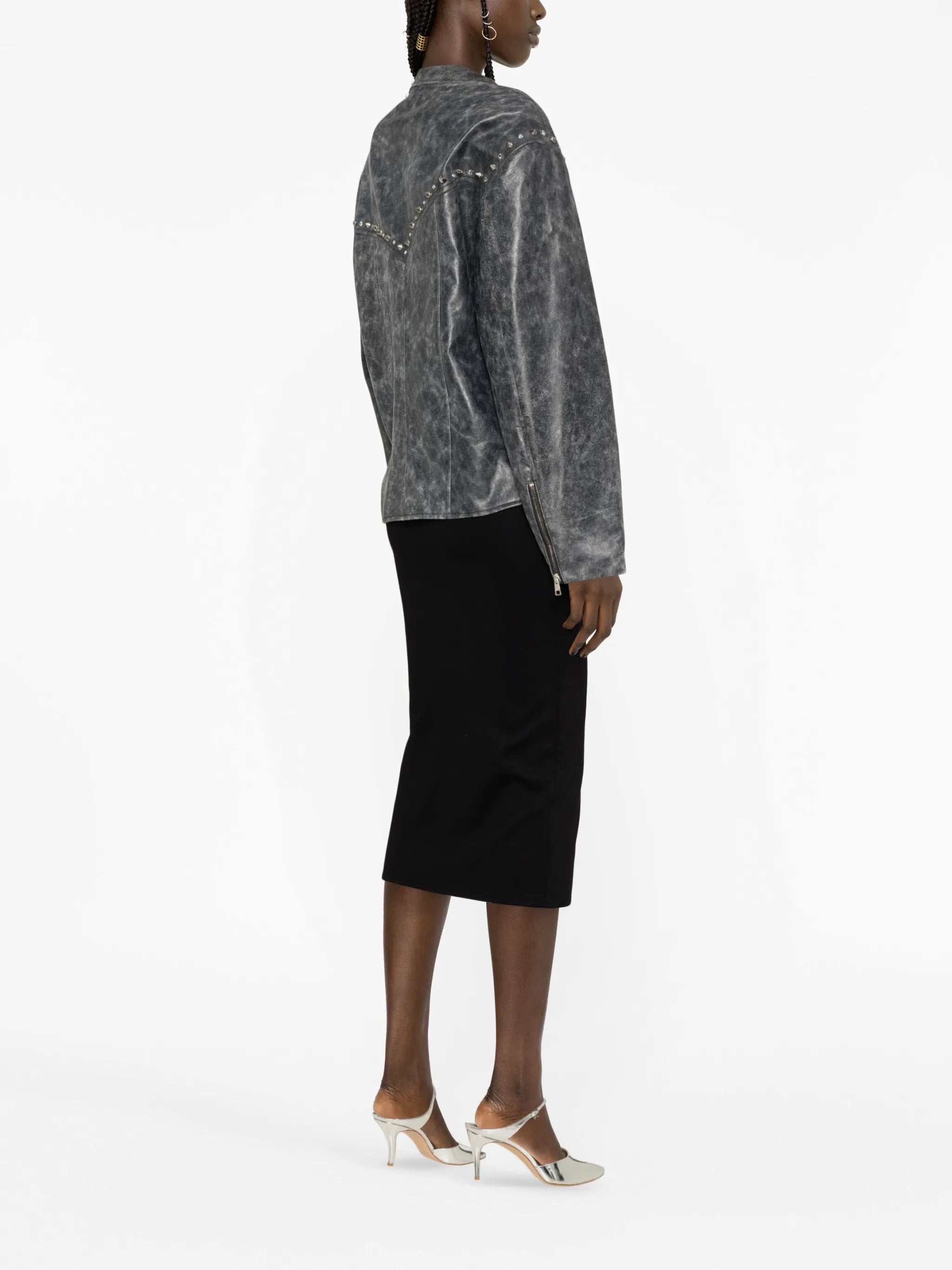 studded lambskin biker jacket
