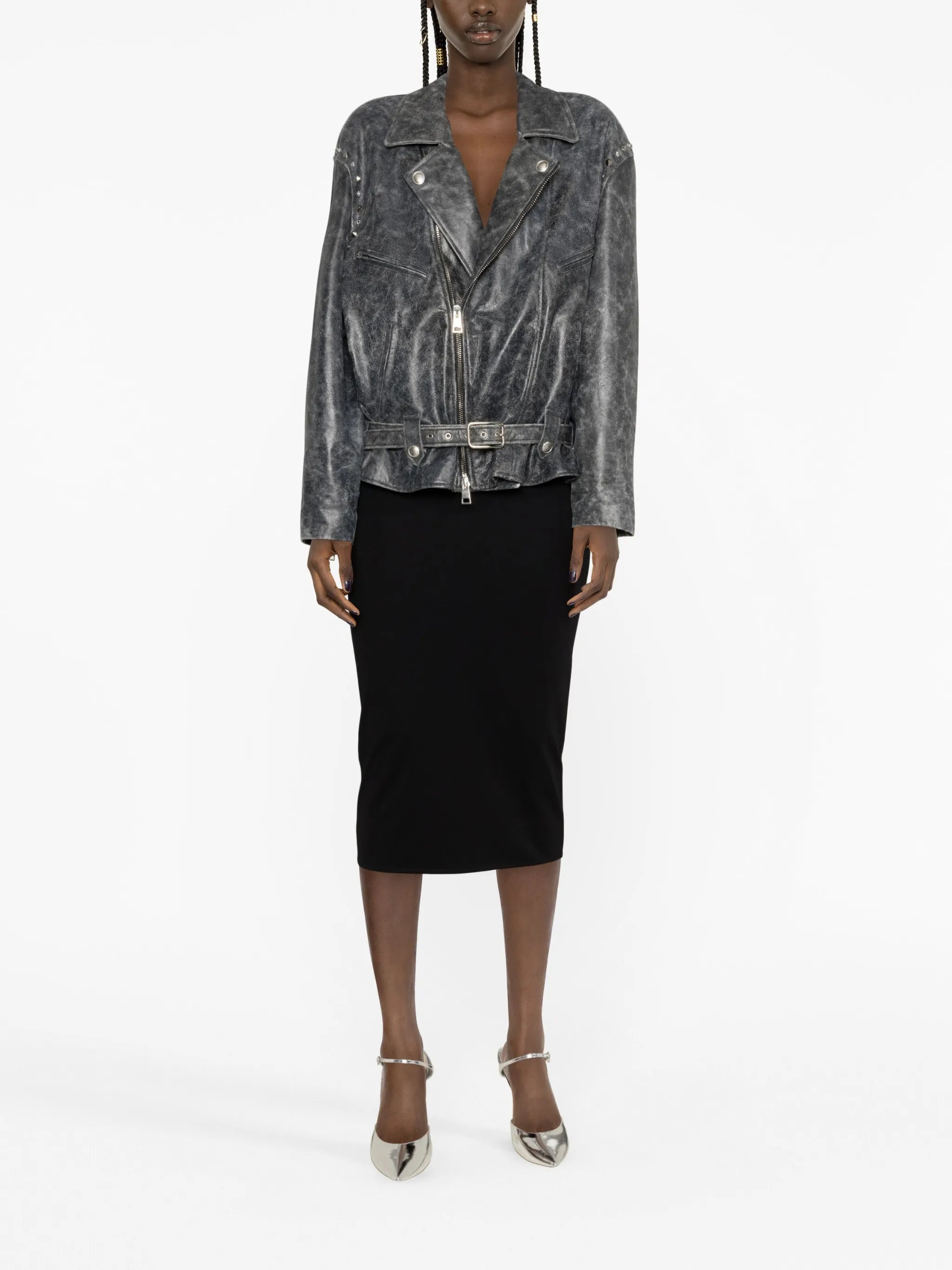 studded lambskin biker jacket