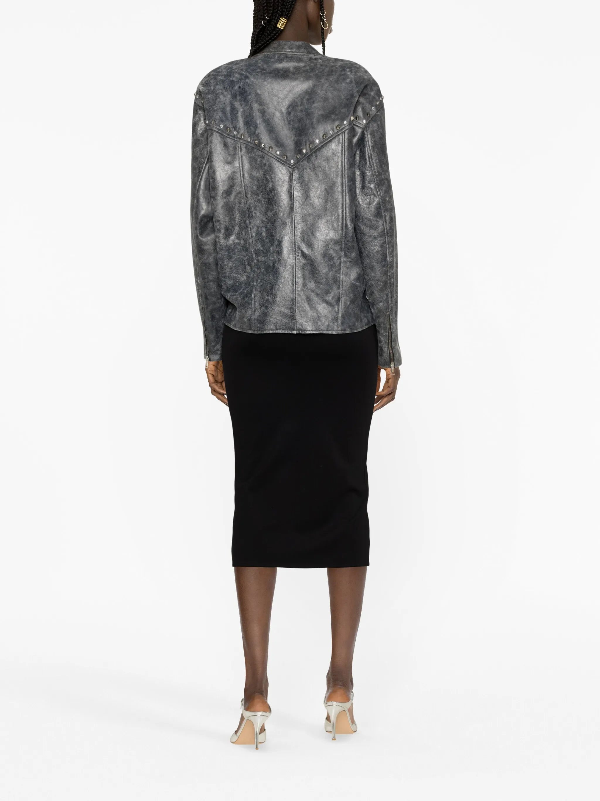 studded lambskin biker jacket