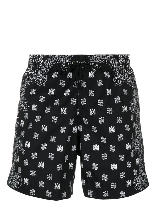 bandana-print swim shorts