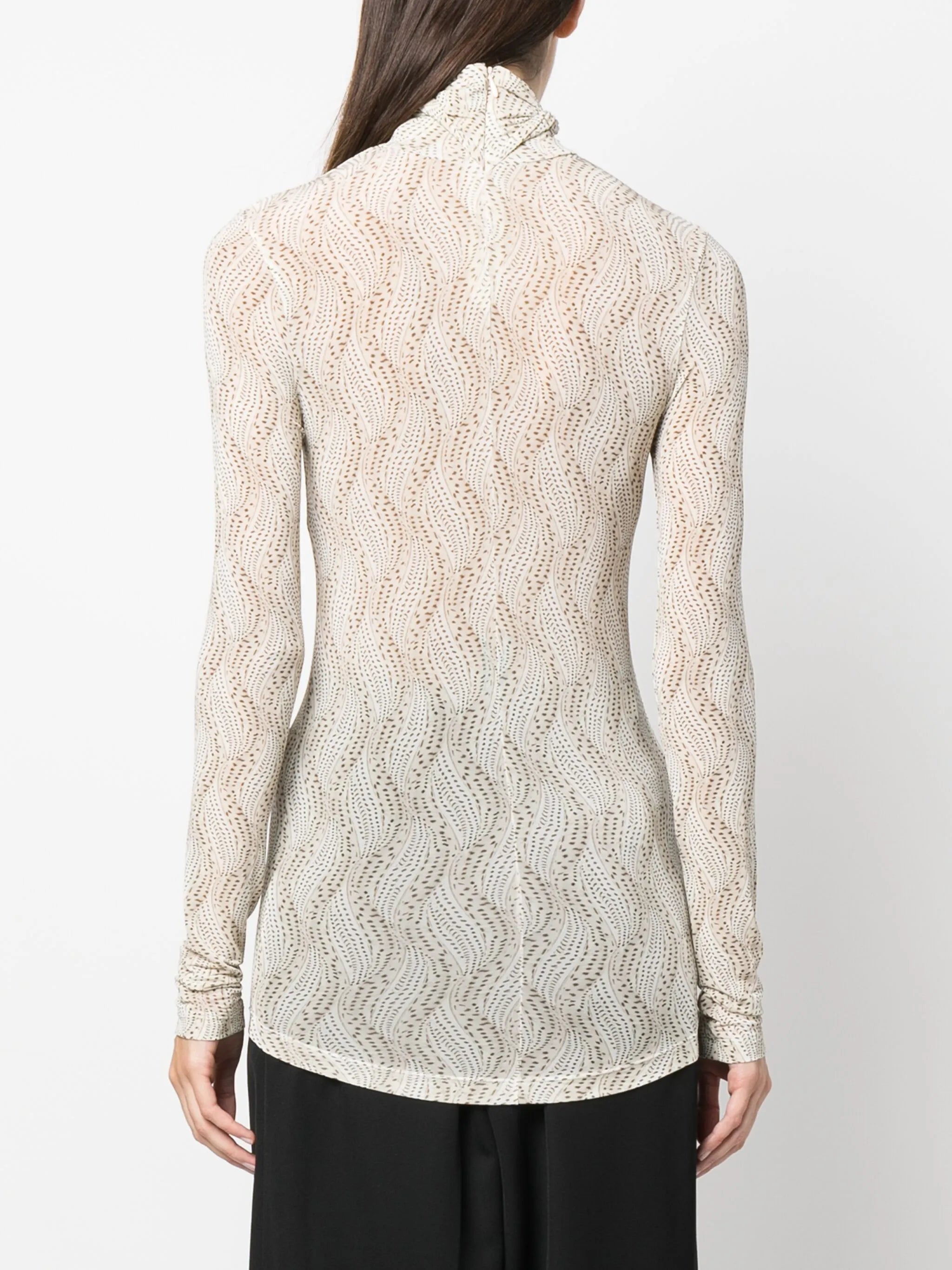 Joyela printed high-neck top