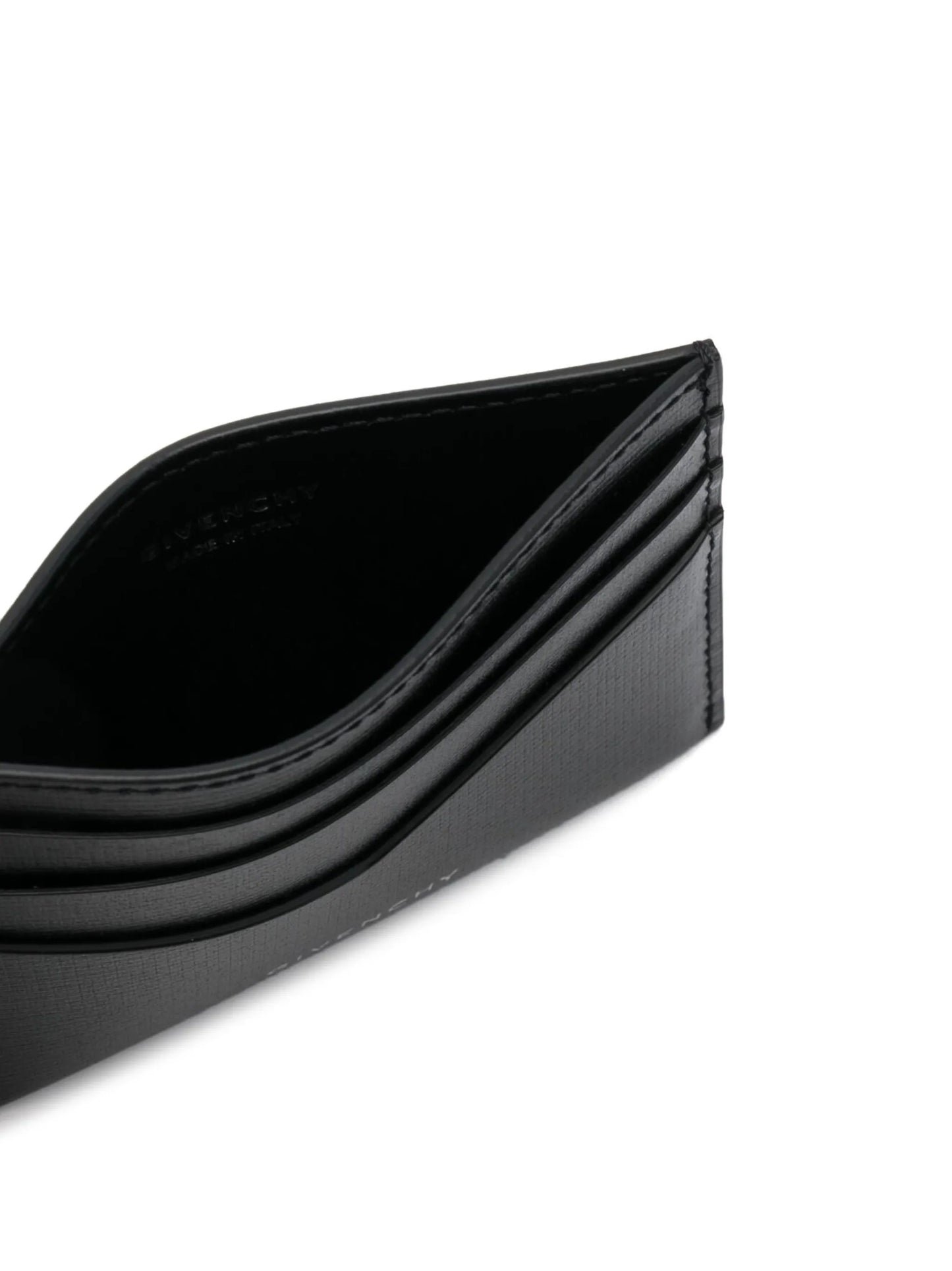 logo-print textured-leather wallet