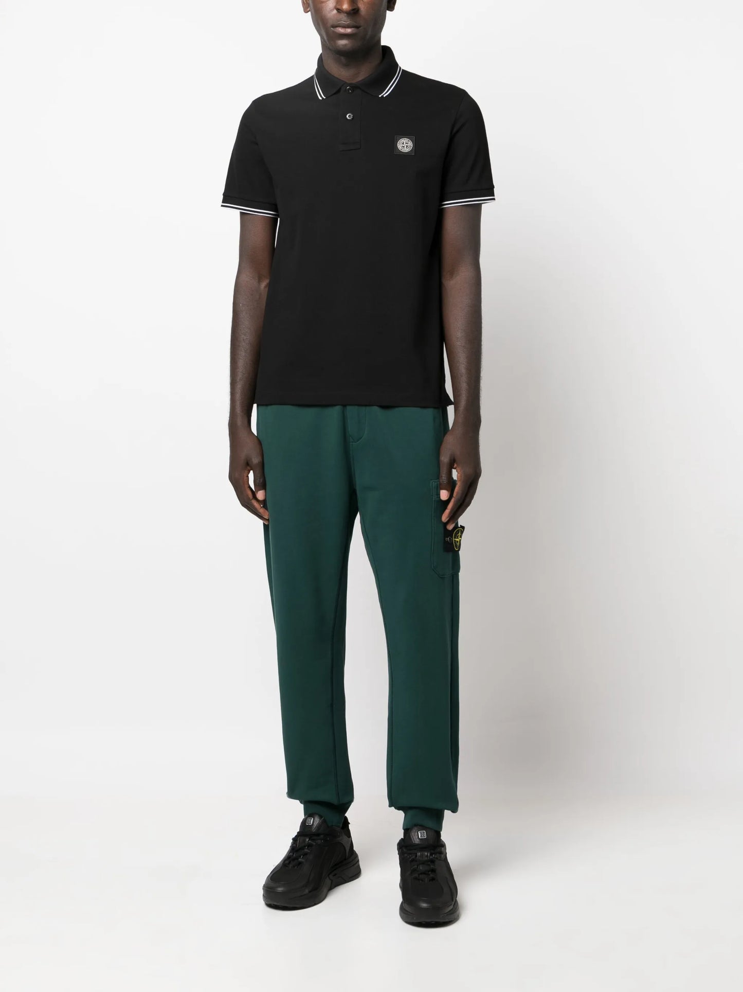 logo-patch cotton track pants