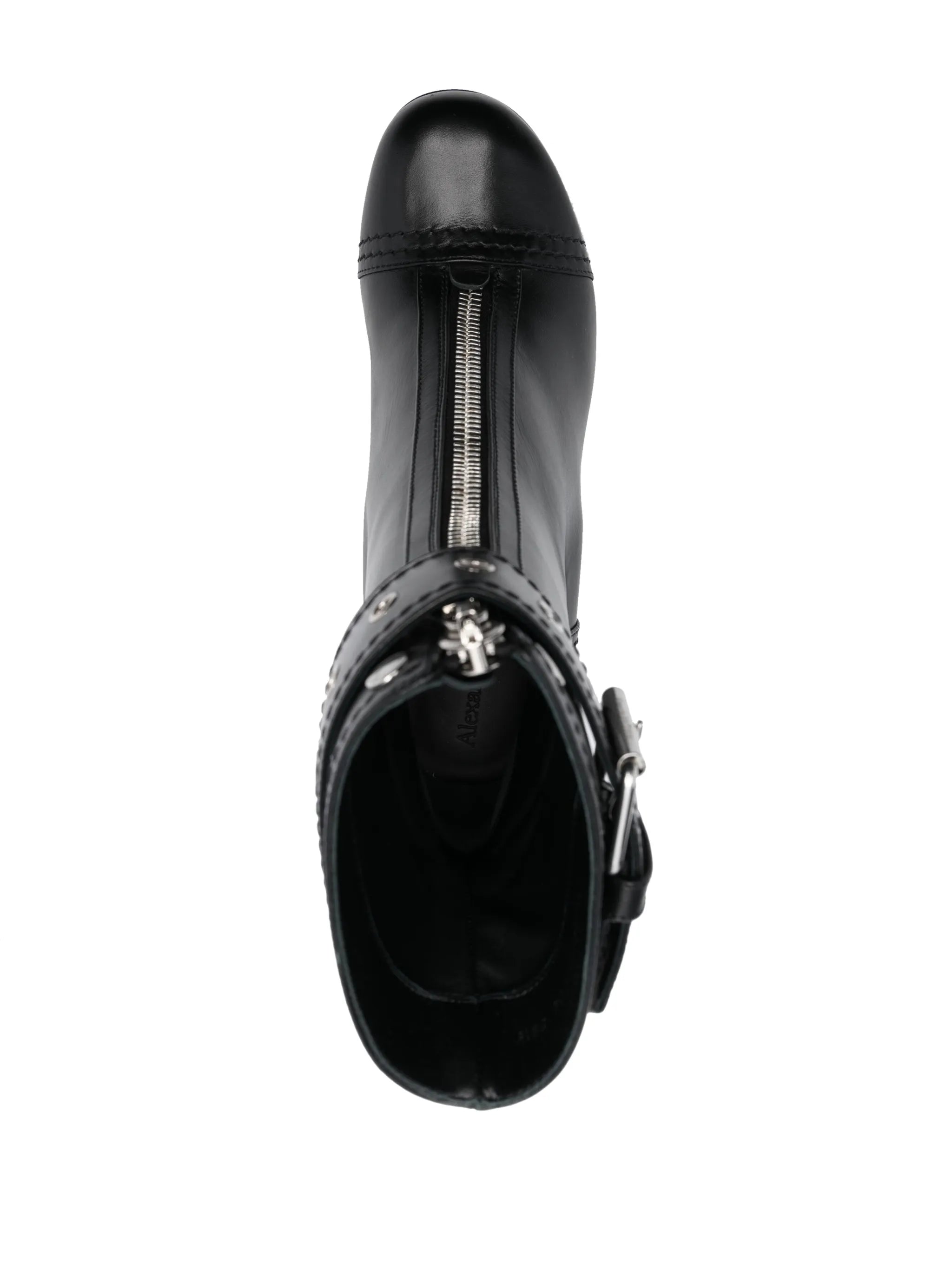 buckle-detail 90mm leather boots