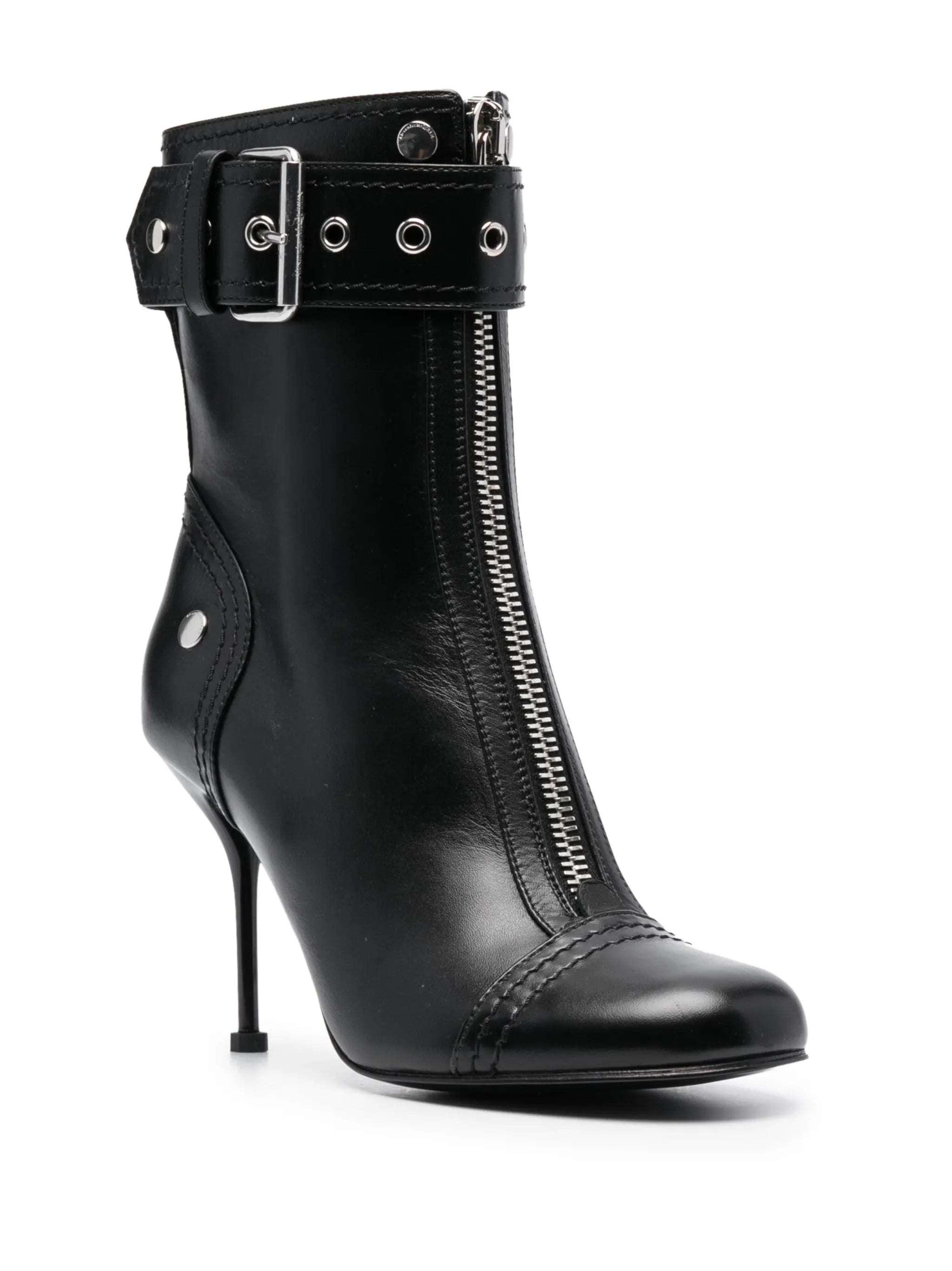 buckle-detail 90mm leather boots