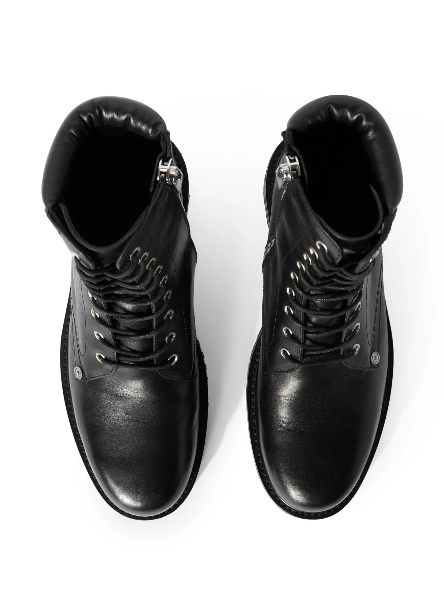 Diag-sole lace-up combat boots