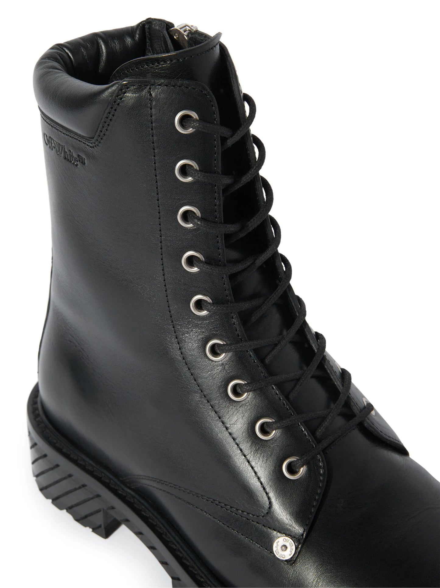 Diag-sole lace-up combat boots