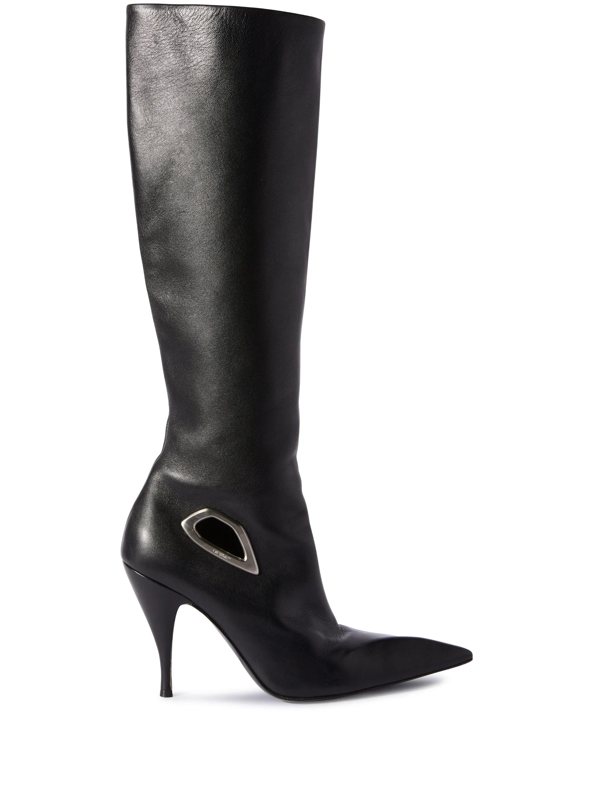 Crescent knee-high leather boots