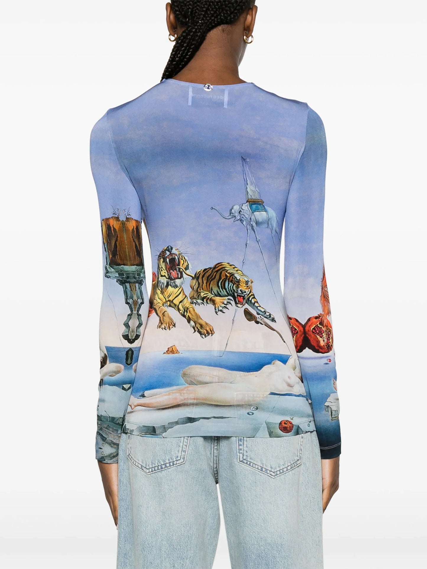 Salvador Dali-print jersey top