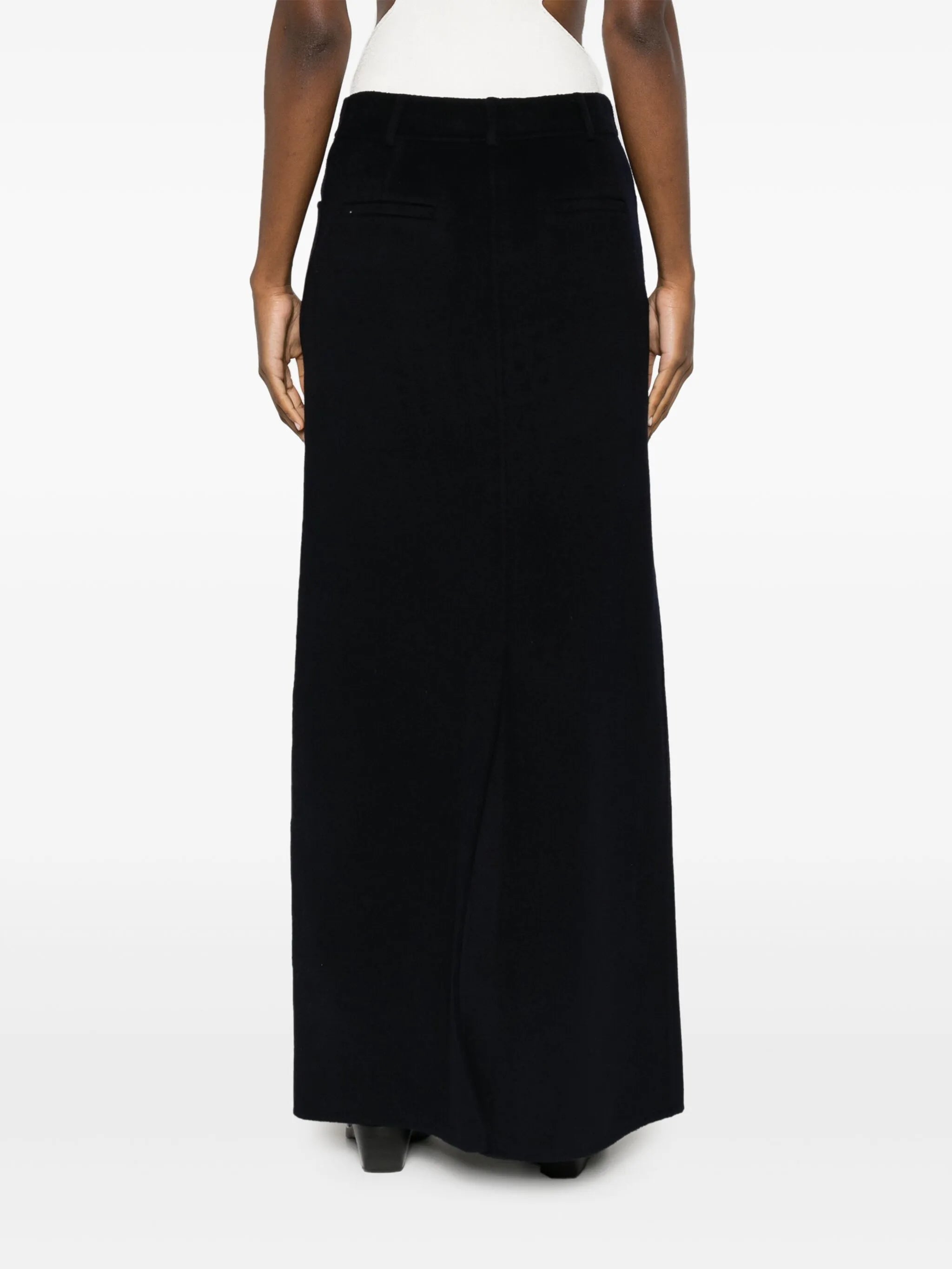 Malvo wool-blend maxi skirt