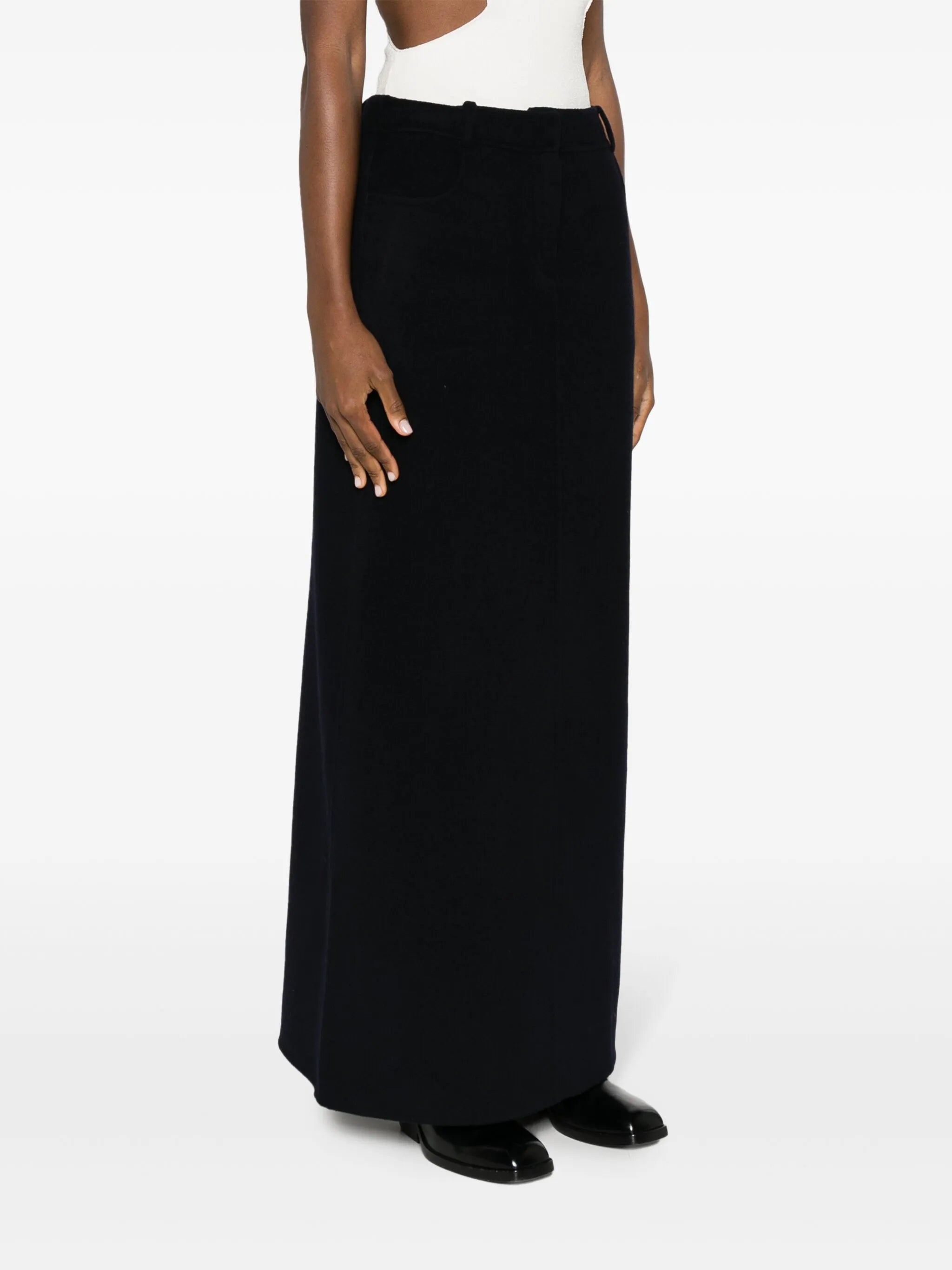 Malvo wool-blend maxi skirt