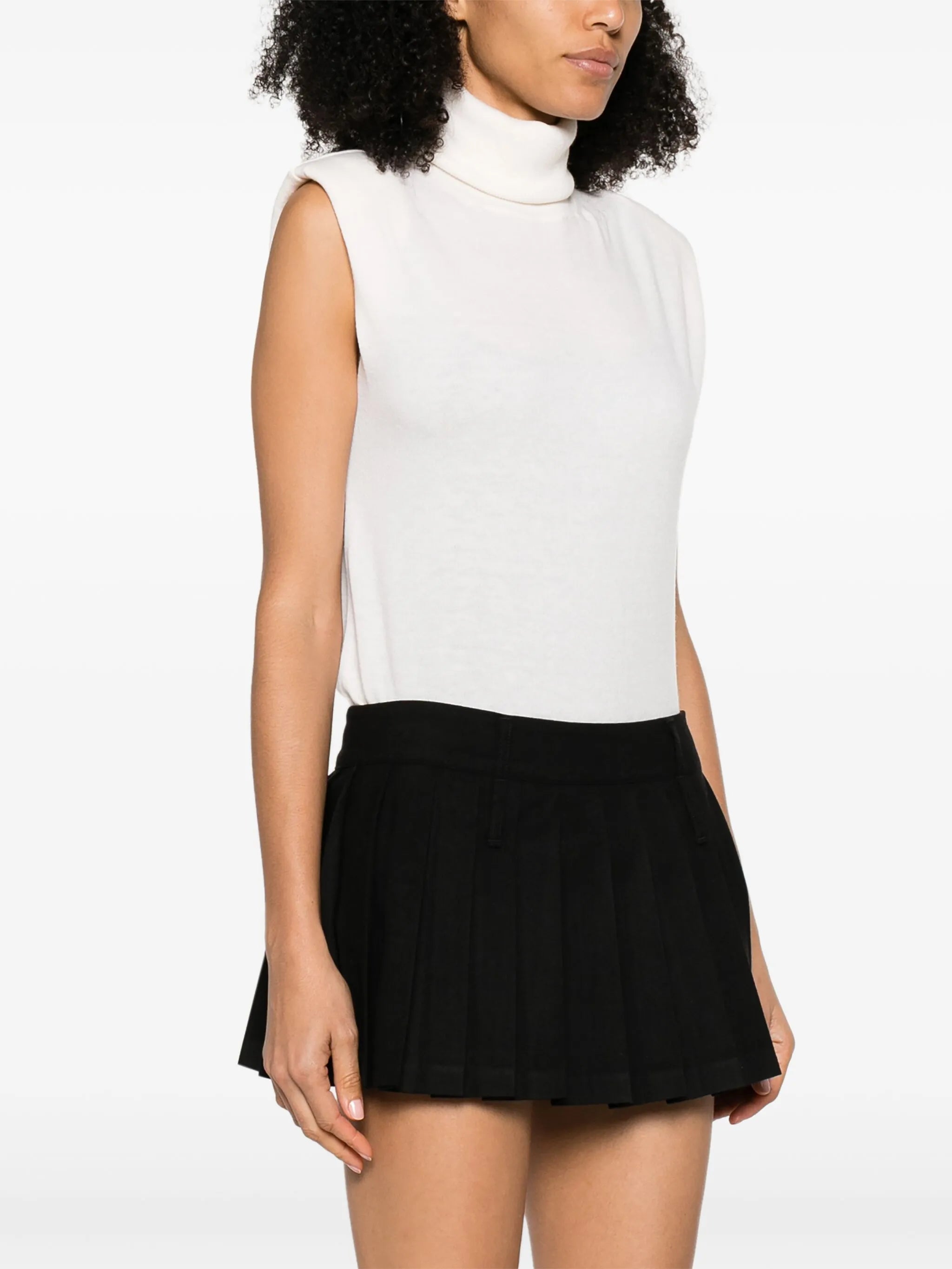 Blake thigh-length pleated skirt