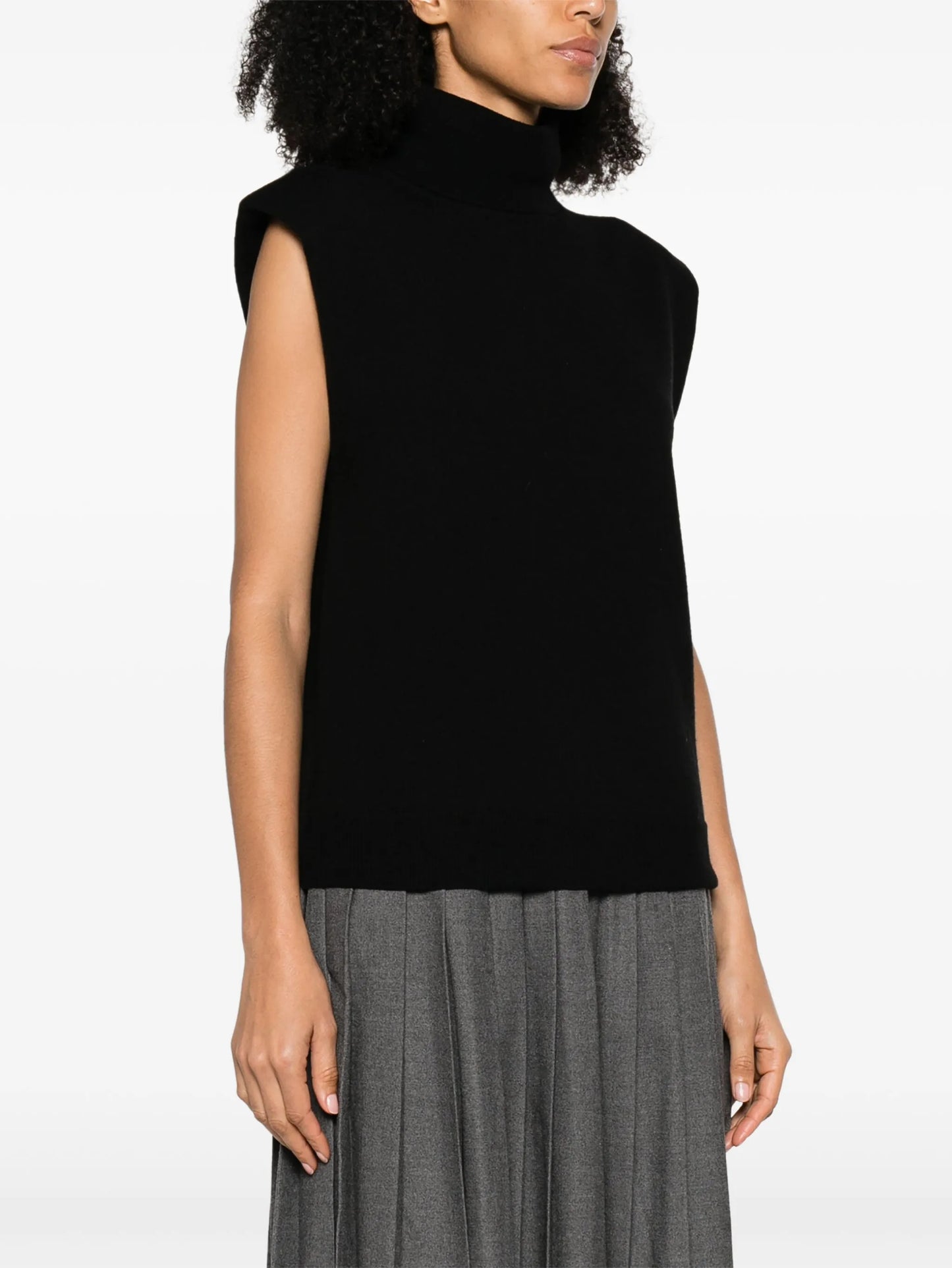 Nadia rollneck wool sweater vest
