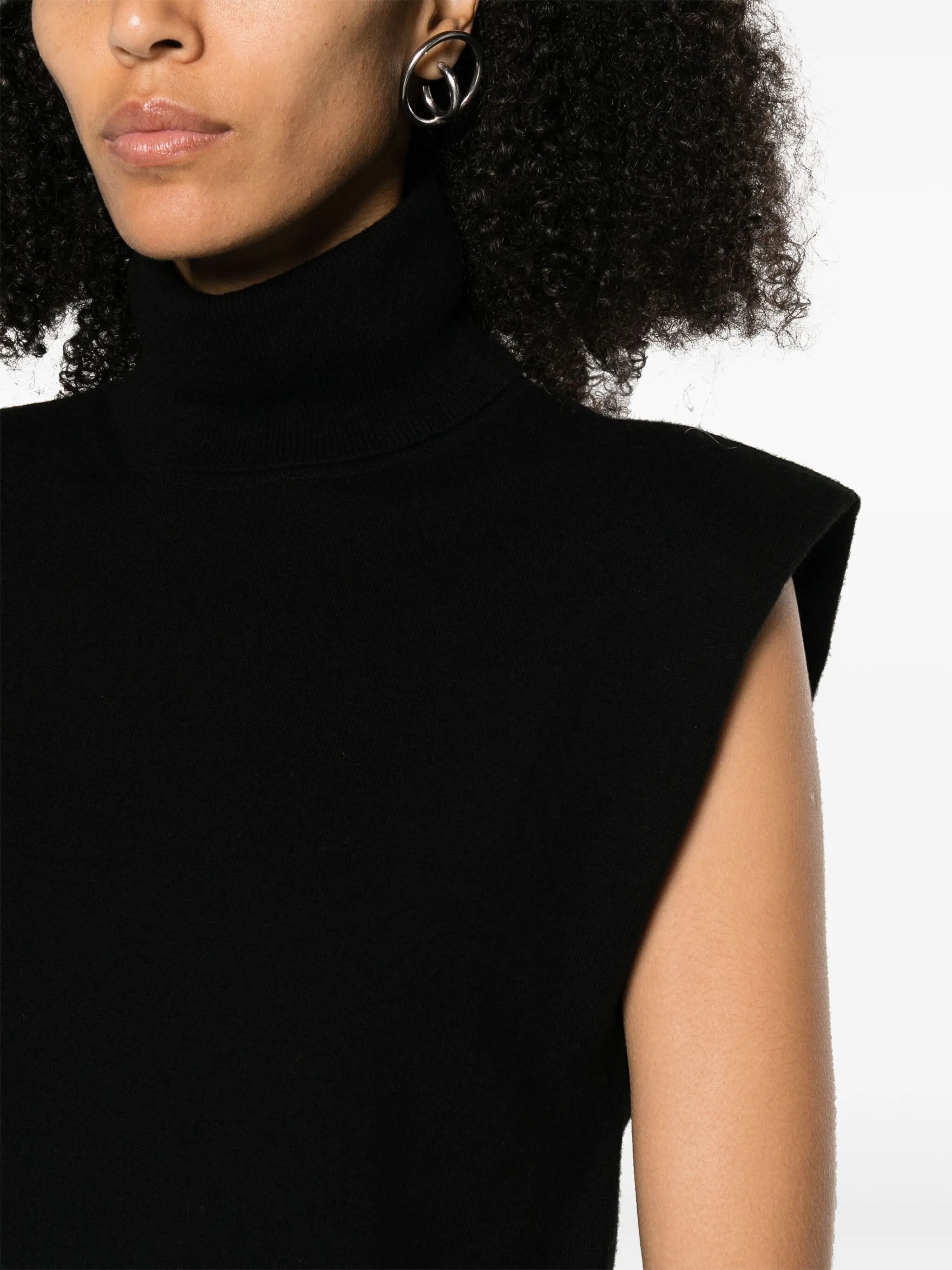 Nadia rollneck wool sweater vest