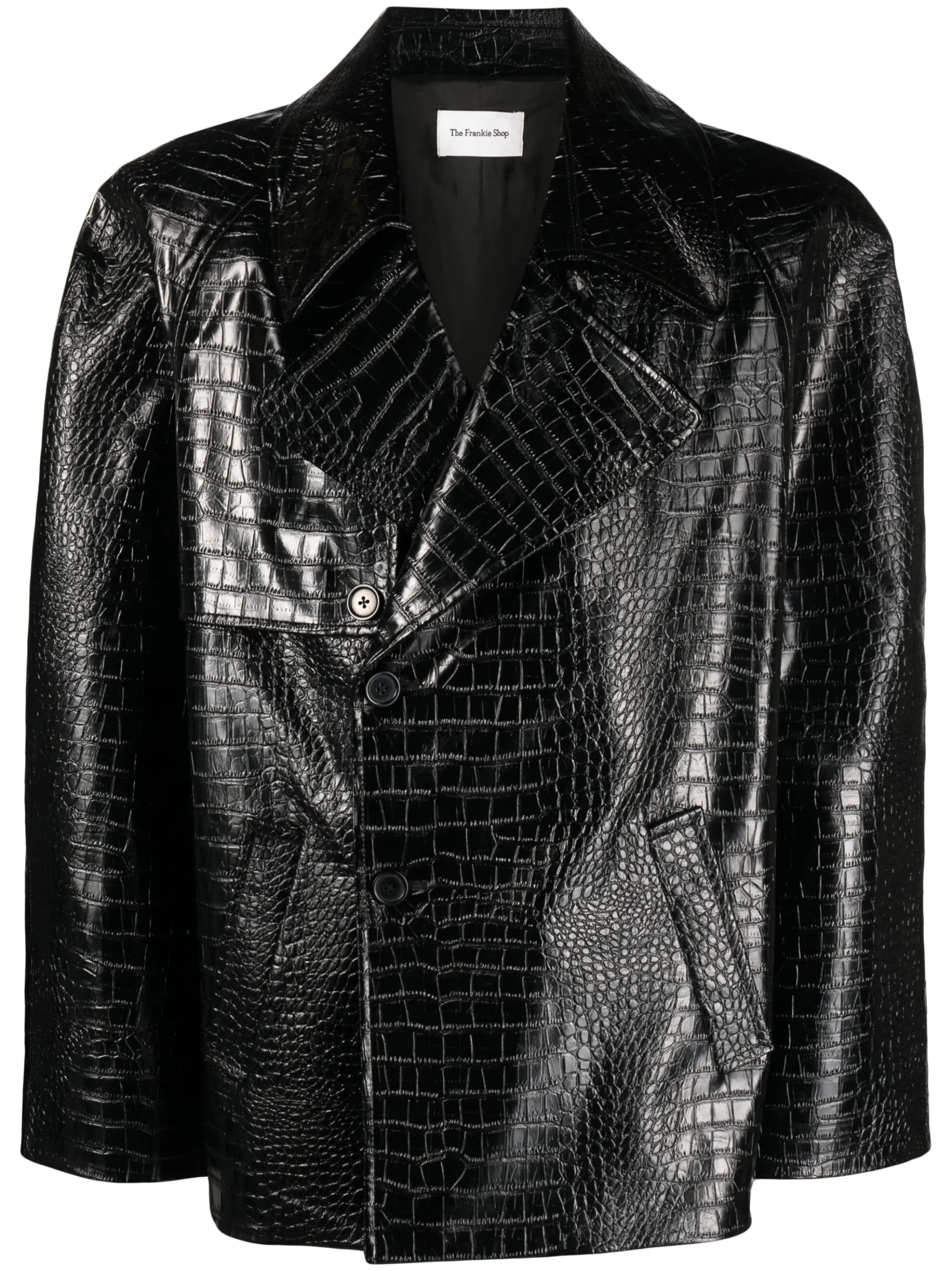 Jackie crocodile-effect jacket