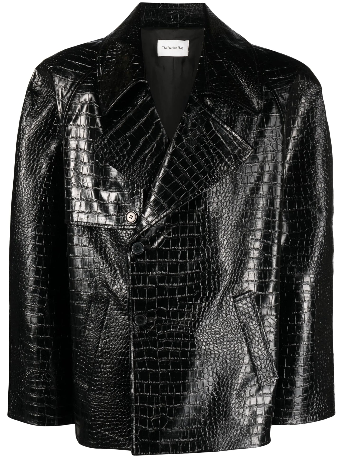 Jackie crocodile-effect jacket
