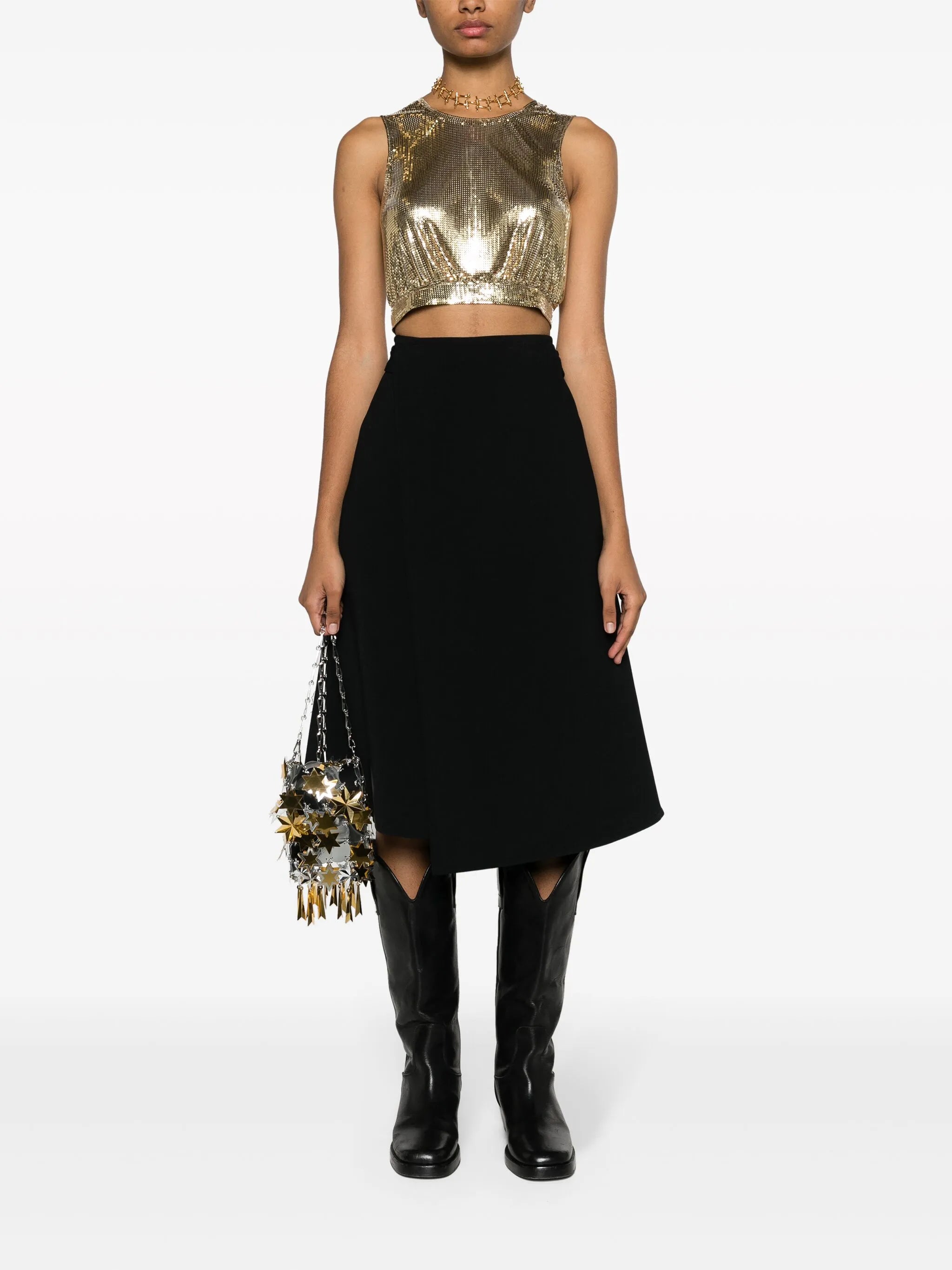 Paco mesh cropped top