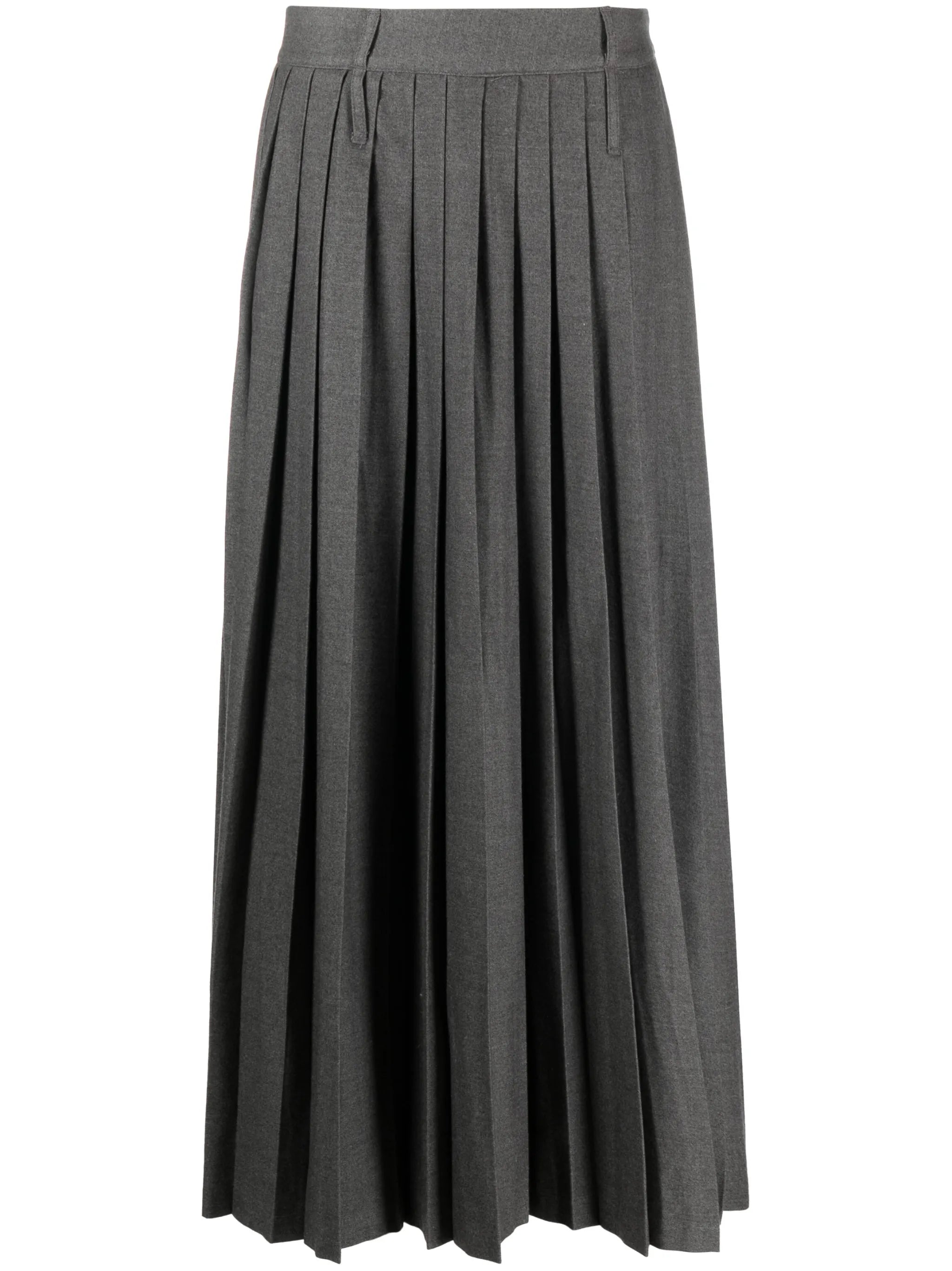 Bailey side-slit pleated skirt