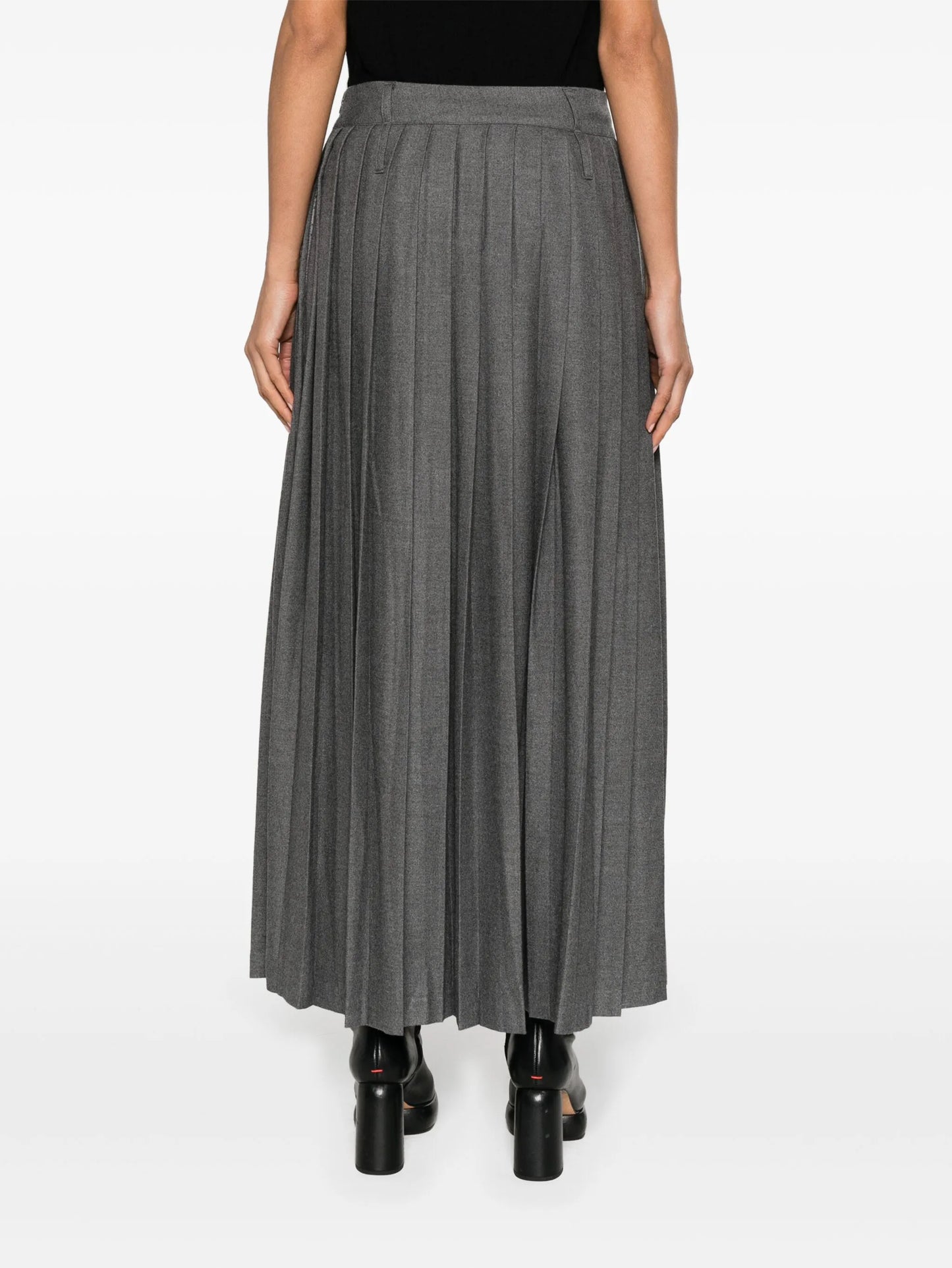 Bailey side-slit pleated skirt