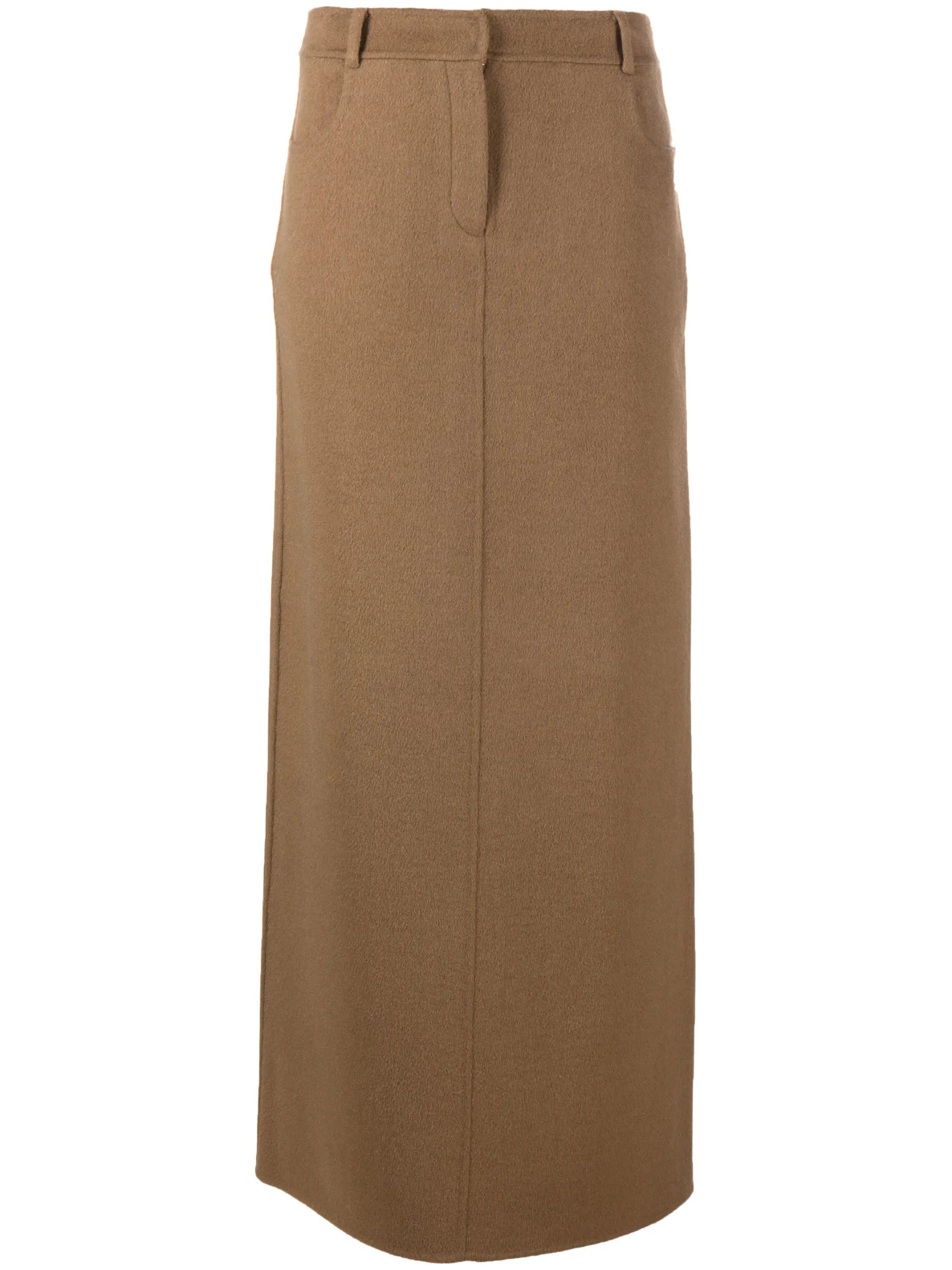 wool-blend pencil skirt