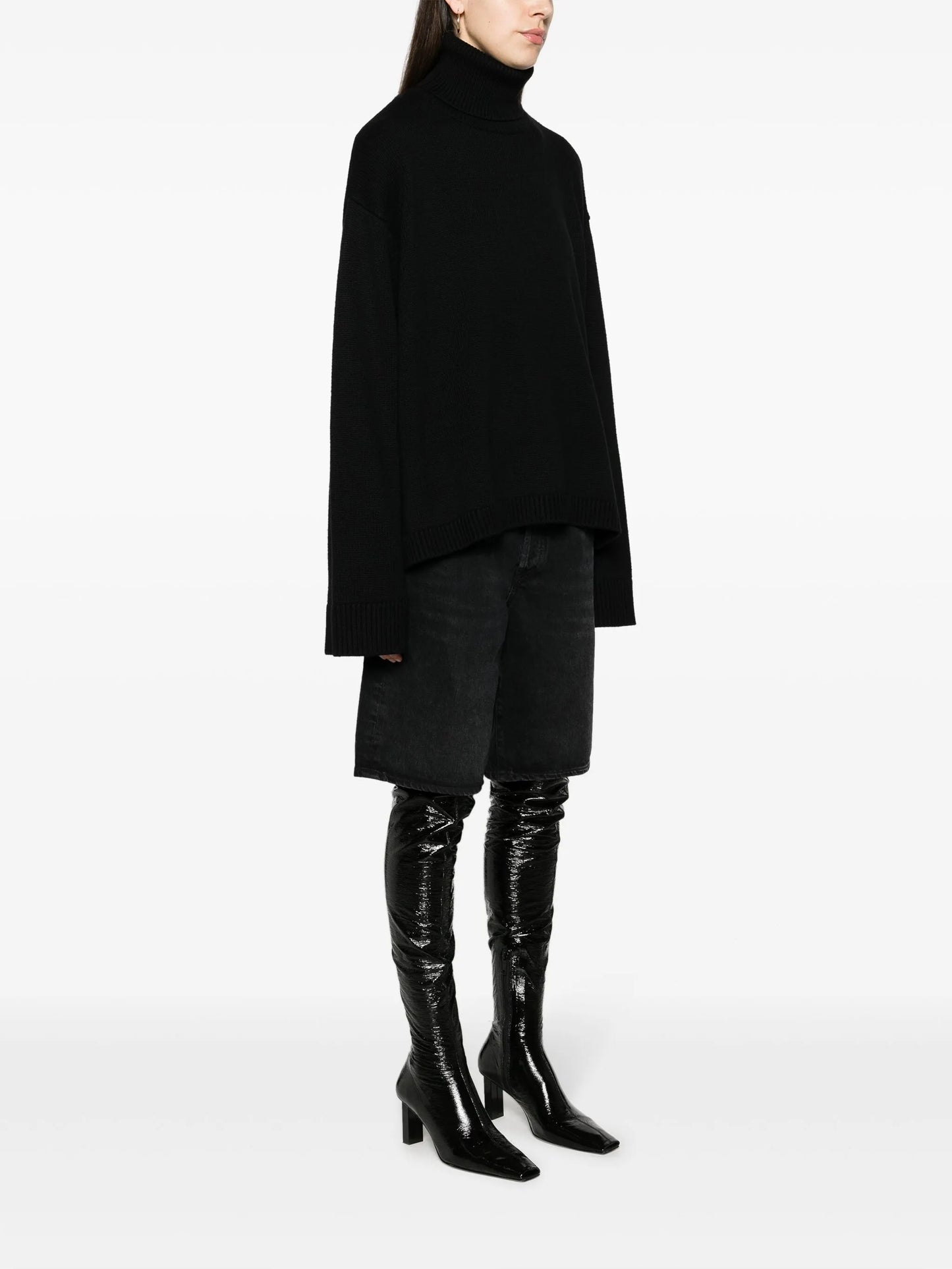 Rhea trapeze roll-neck jumper