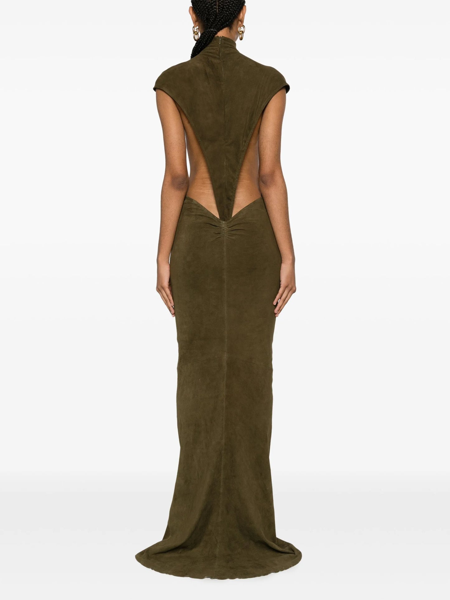 mock neck nubuck bodysuit