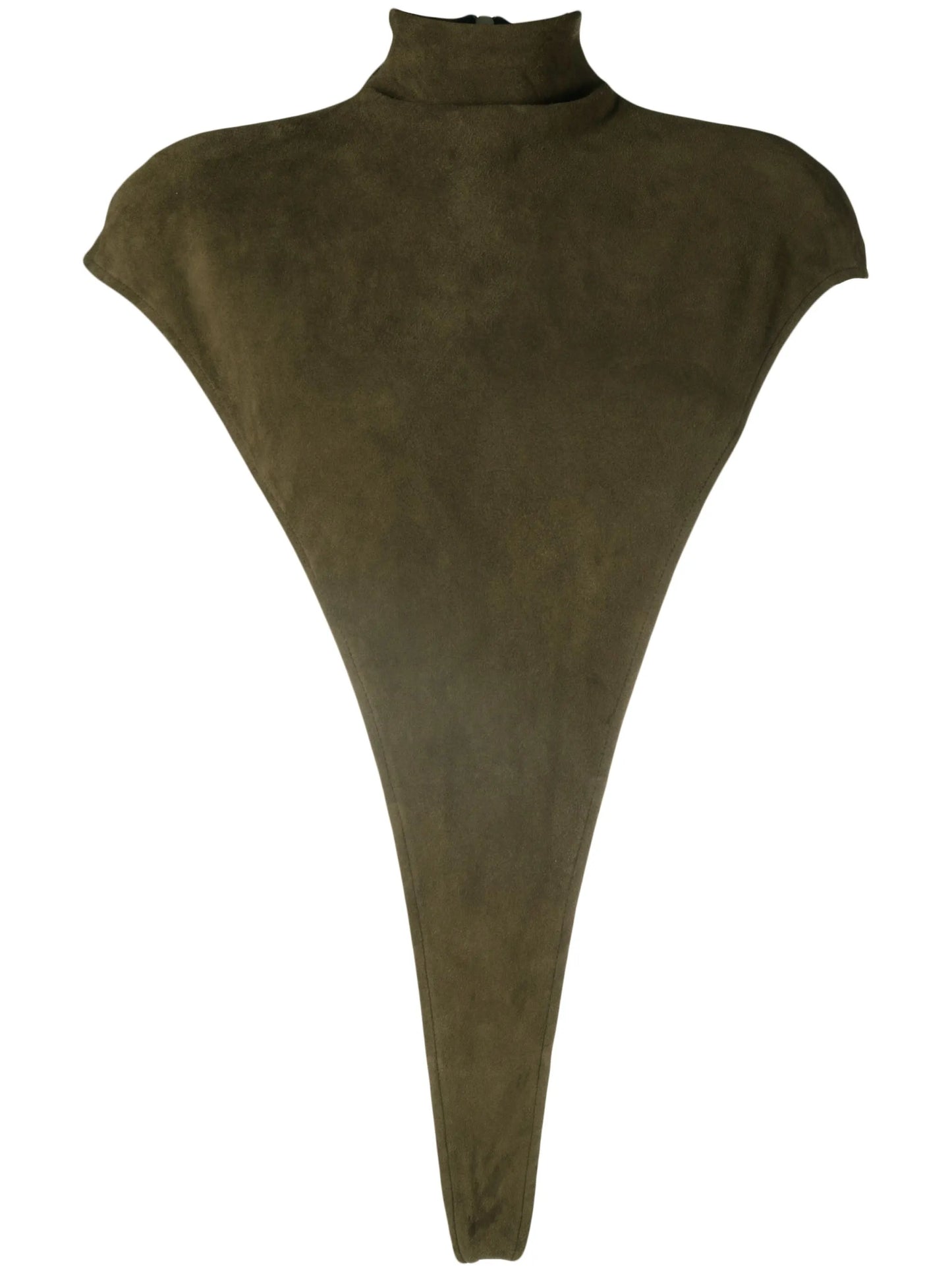 mock neck nubuck bodysuit