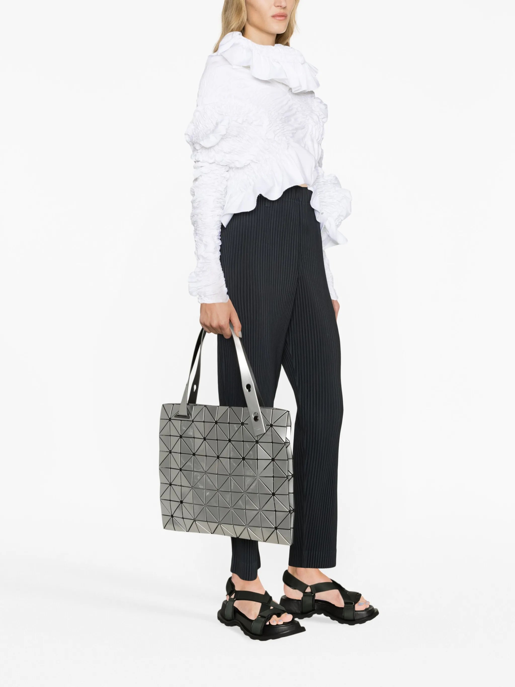 Carton metallic tote bag
