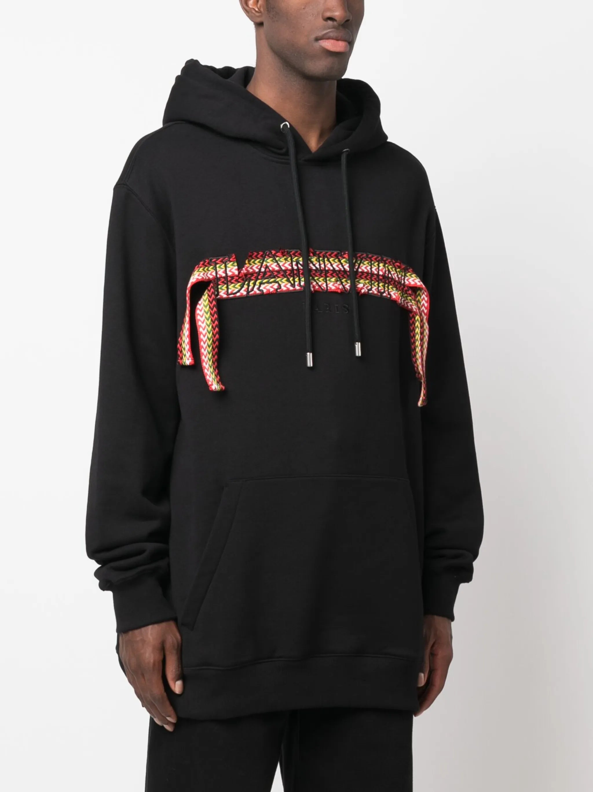 oversized logo-appliqué hoodie
