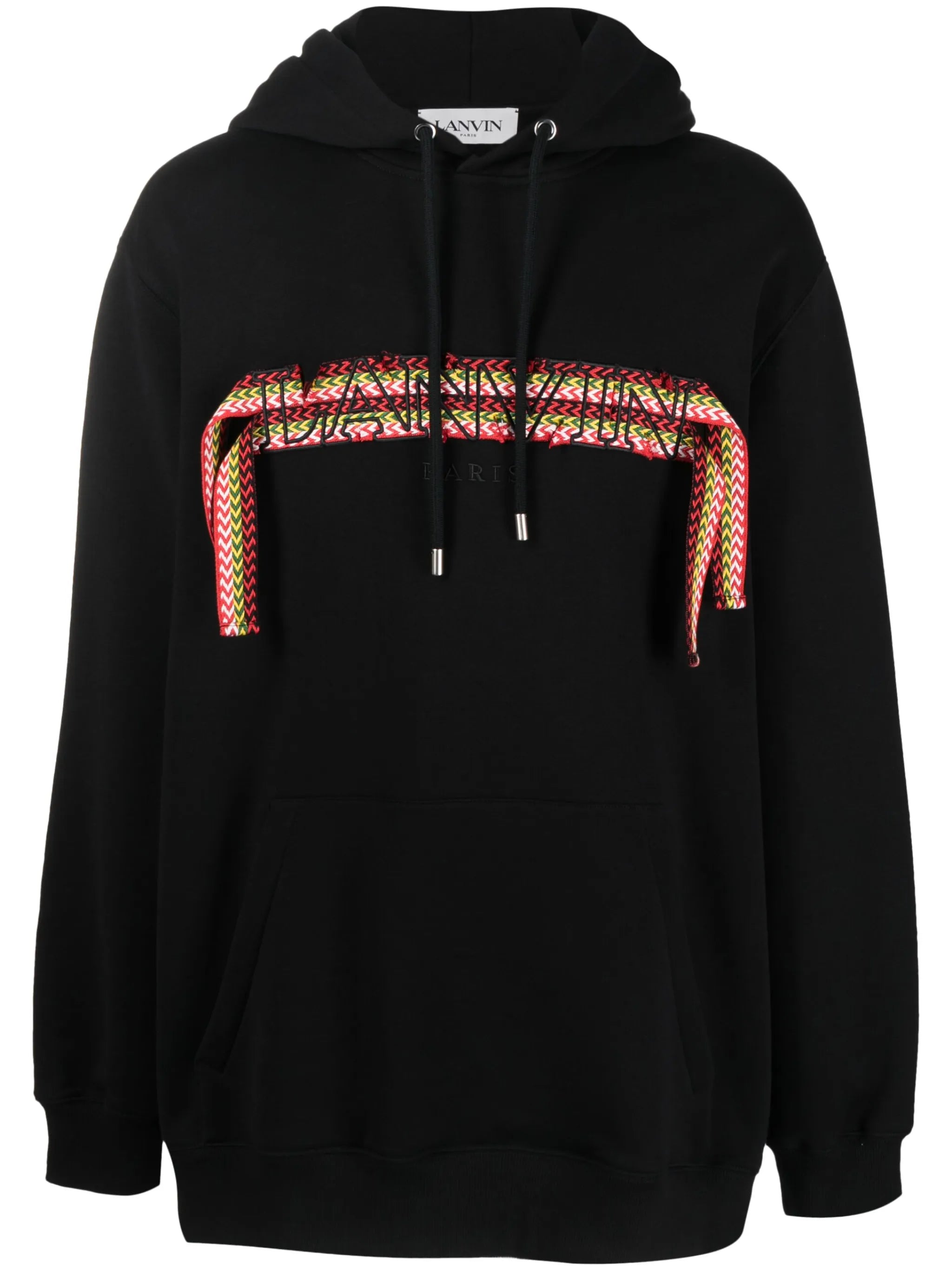 oversized logo-appliqué hoodie