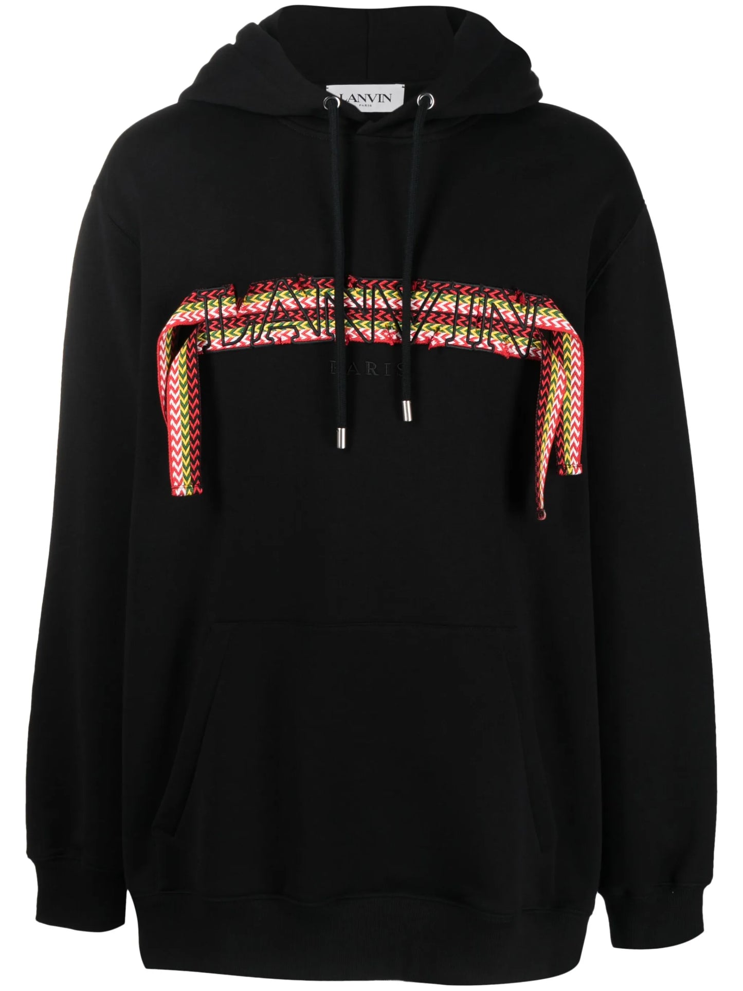 oversized logo-appliqué hoodie